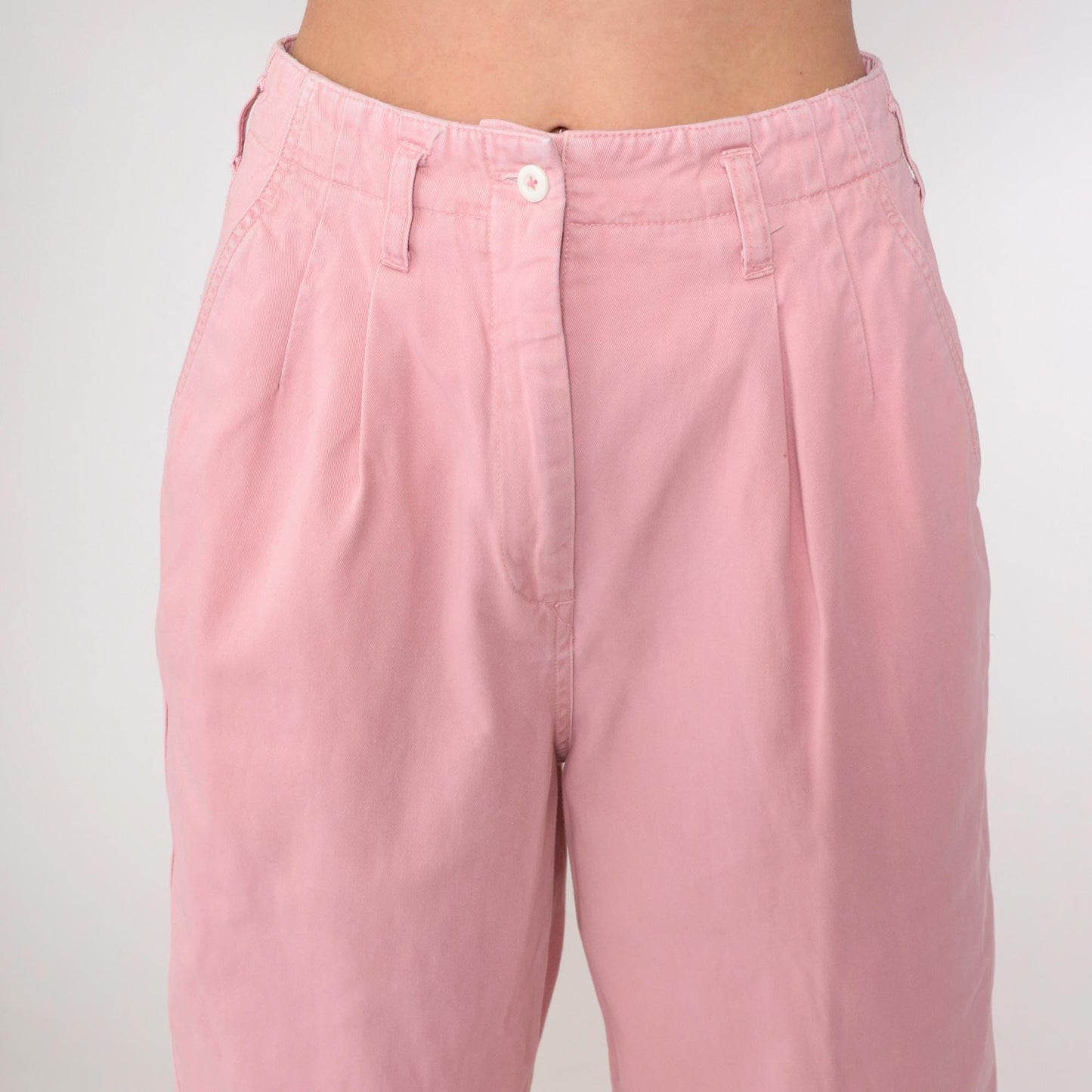 90s The Limited Pink Pleated High-Waist Trousers Small 4