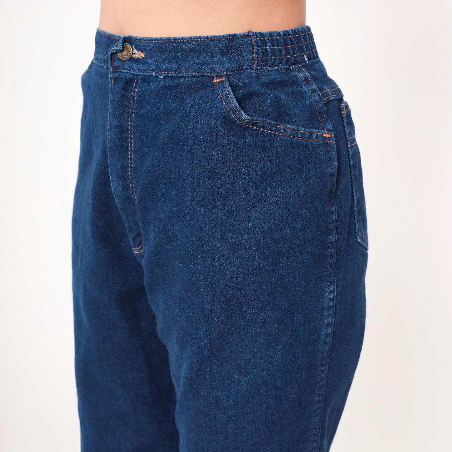 80s Wrangler Dark Blue Straight Leg High Waist Jeans Medium Large