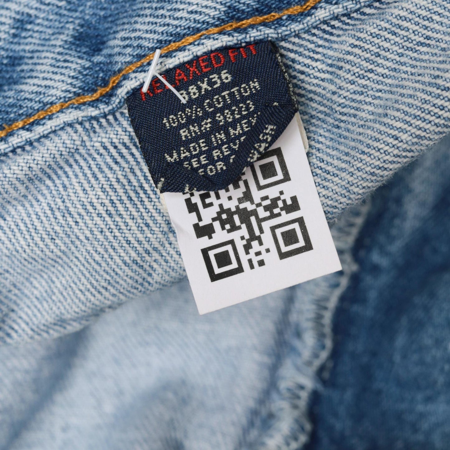 90s Austin Jeans Men's 38x36 High Rise Straight Leg Blue Denim Large