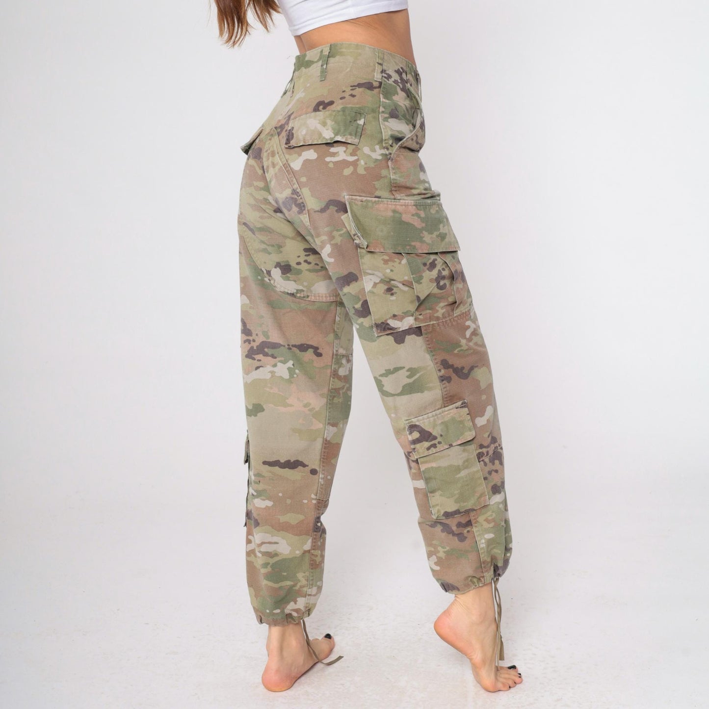 90s Propper International Camo Cargo Pants Olive Green Small