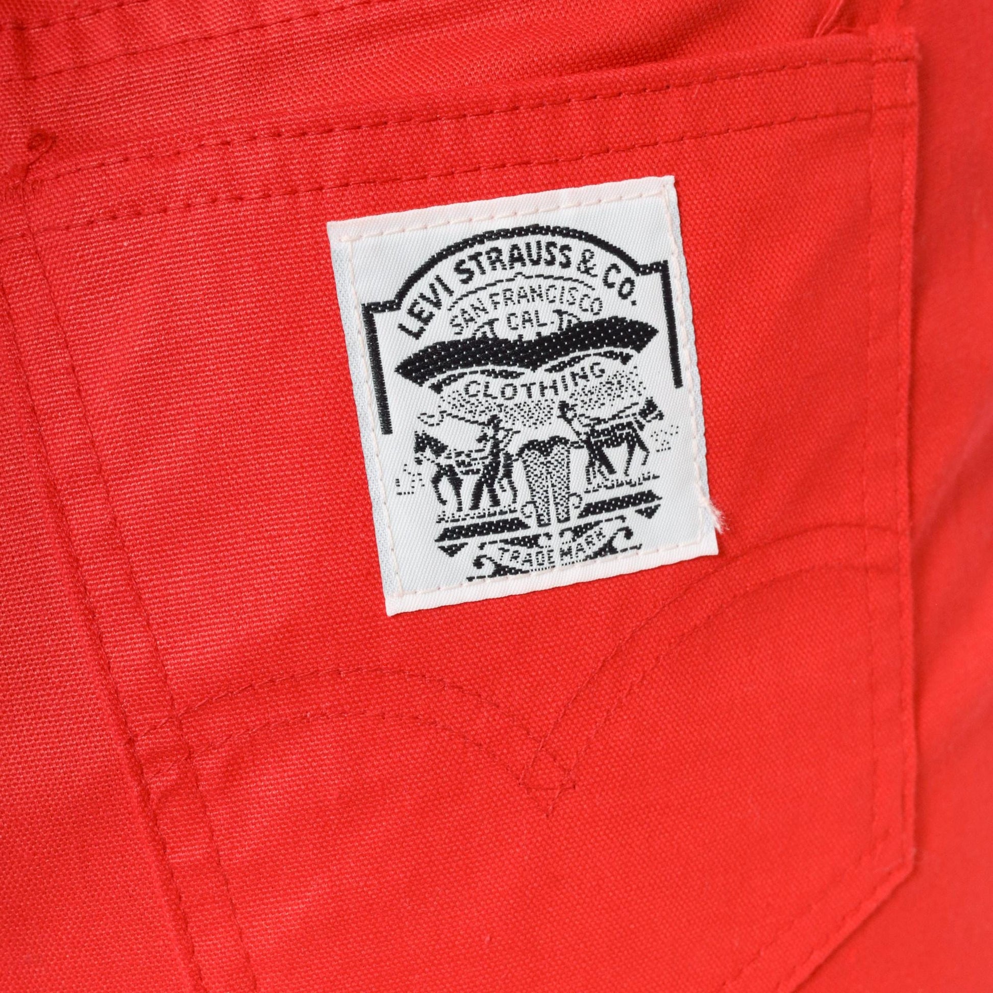 80s Levi's Red High-Waist Straight Leg Trousers Medium