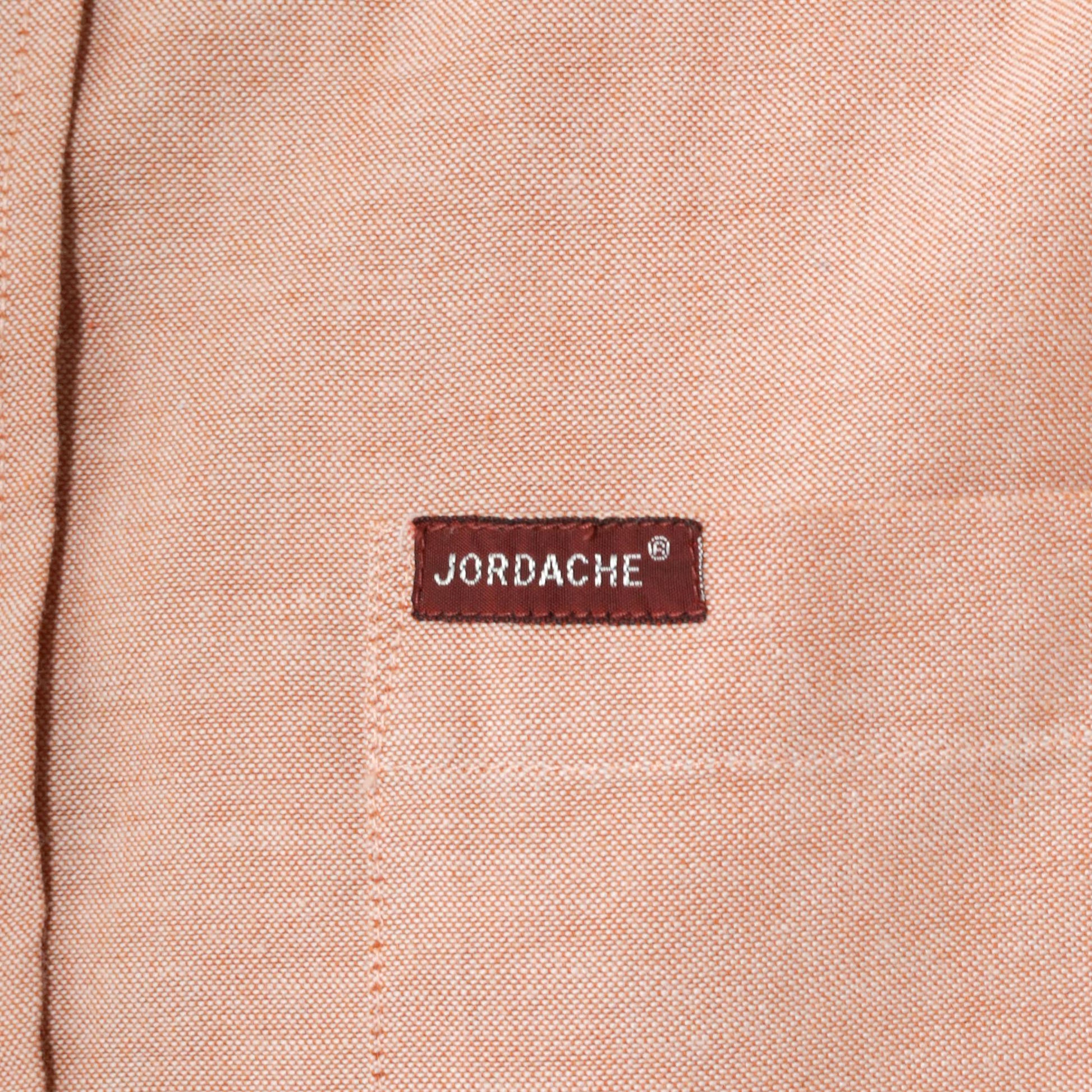 80s Jordache Orange White Button Up Blouse Small S