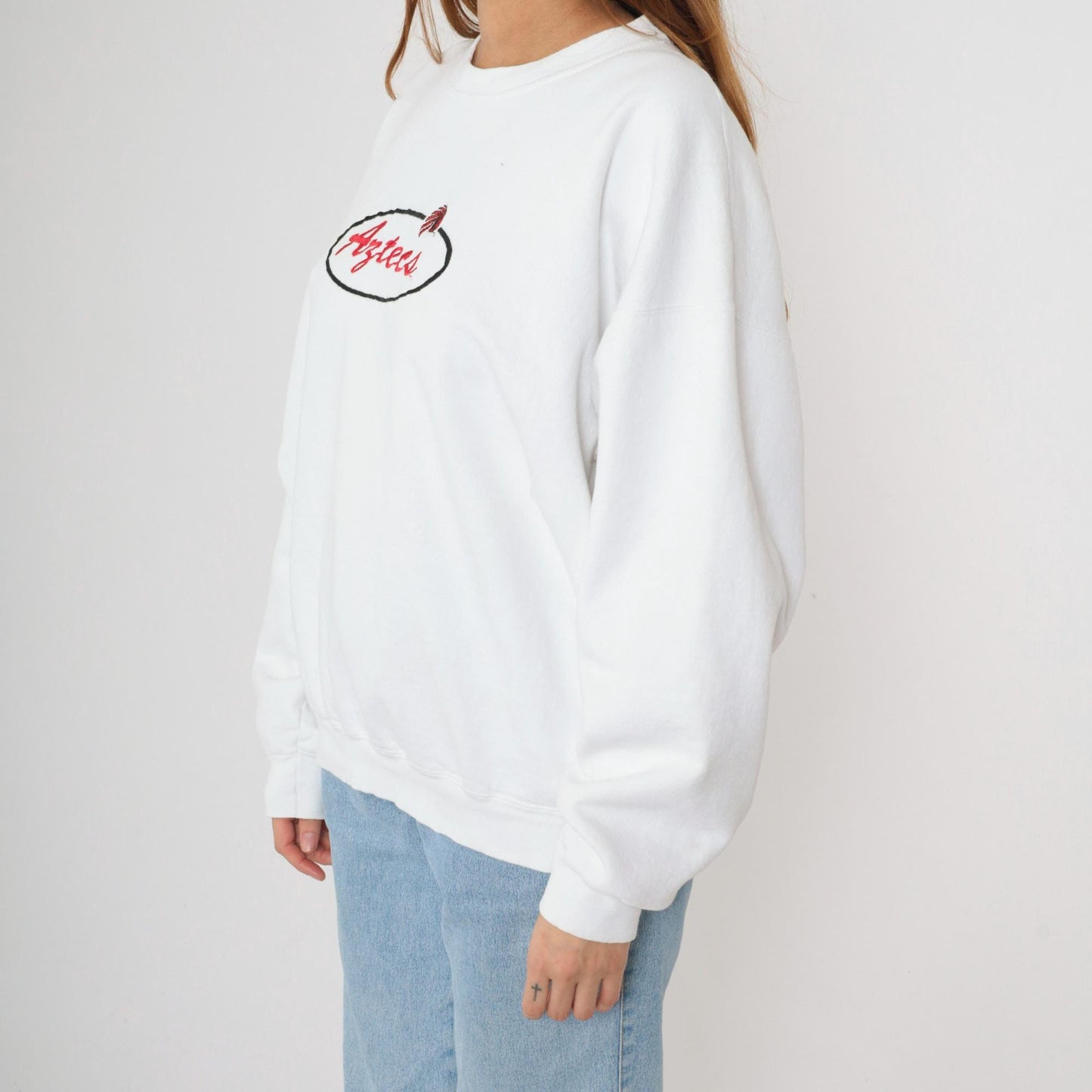 90s SDSU Aztecs San Diego State University Sweatshirt White Graphic Crewneck Extra Large XL