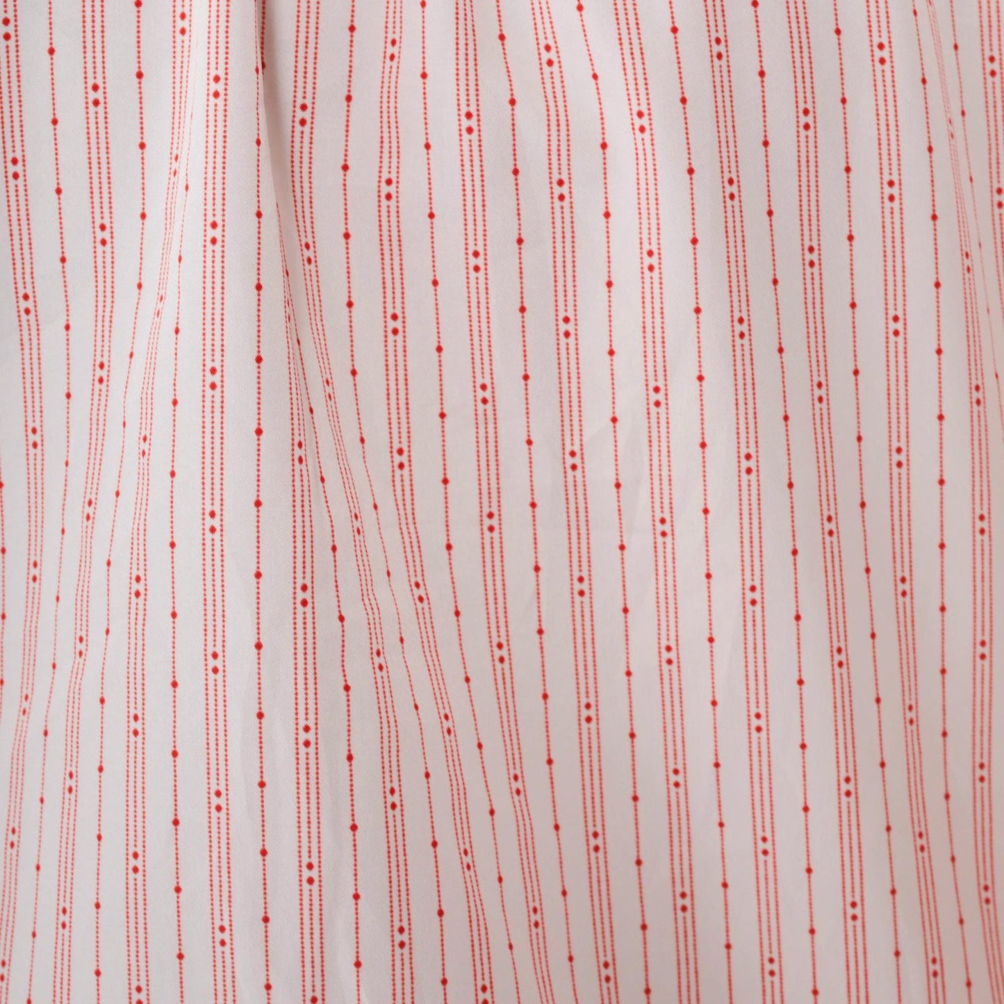 80s Striped Puff Sleeve Button-Up Blouse White Red Small S