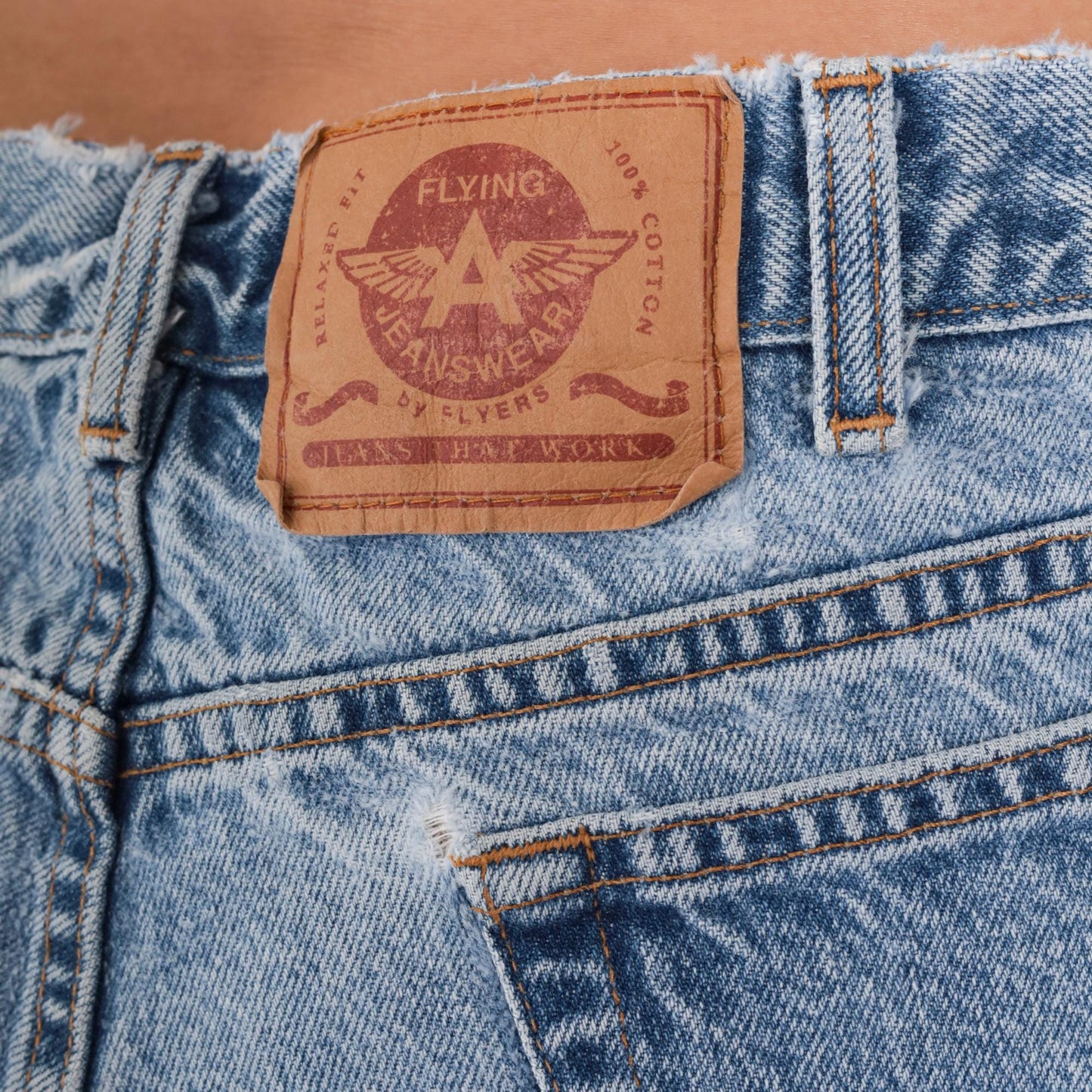 90s Flying A Jeanswear High Rise Tapered Blue Denim Jeans Medium