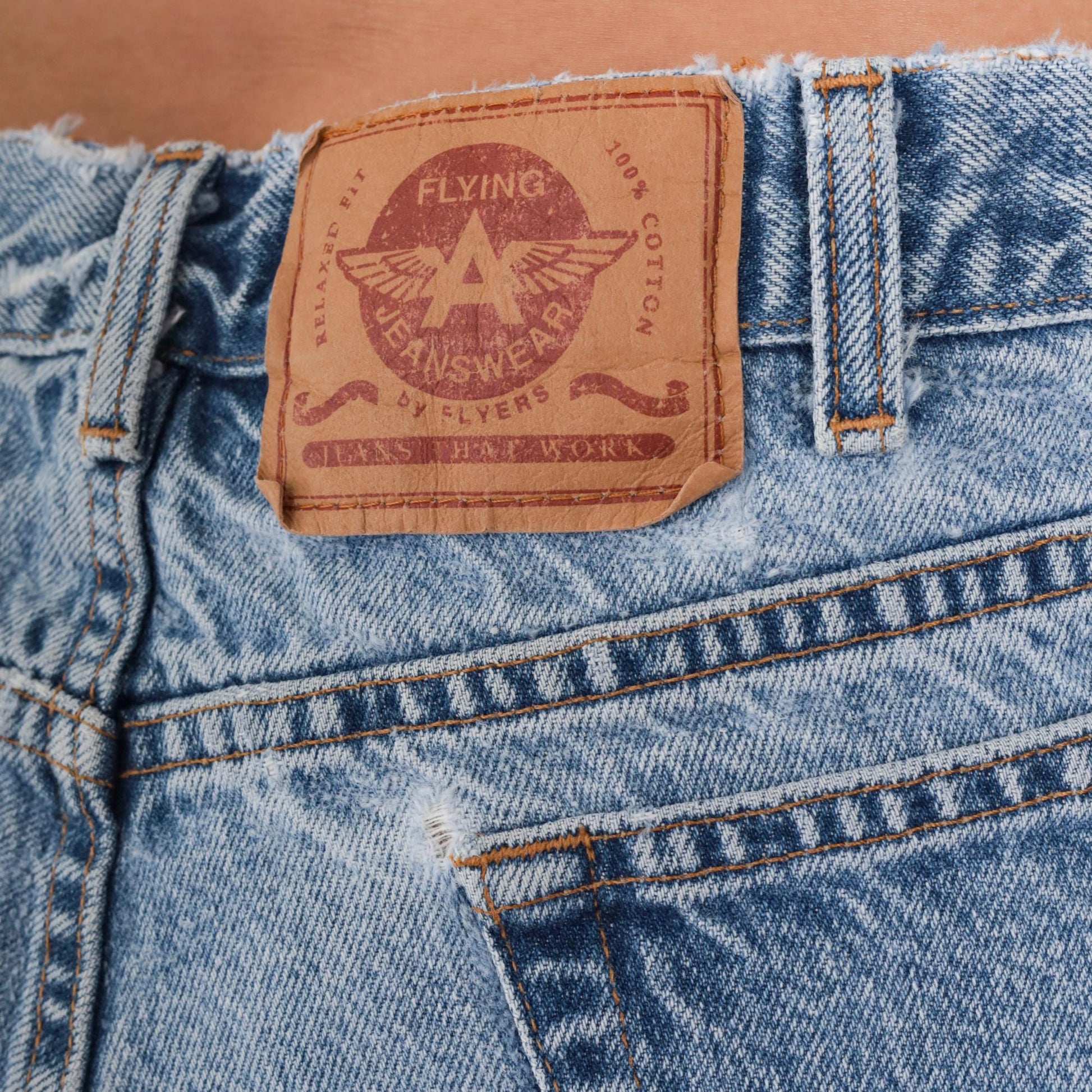 90s Flying A Jeanswear High Rise Tapered Blue Denim Jeans Medium