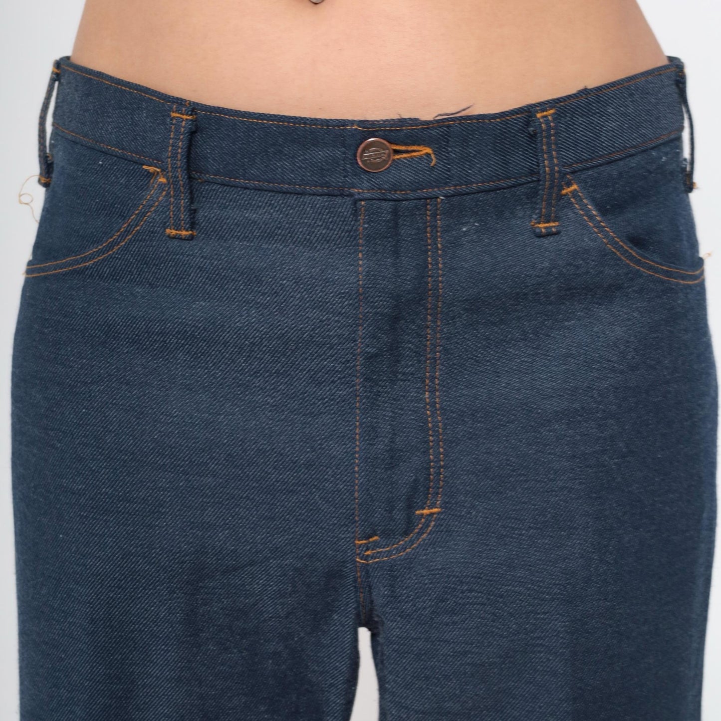 80s Dickies Branders Dark Wash High-Waisted Bootcut Jeans 36x32