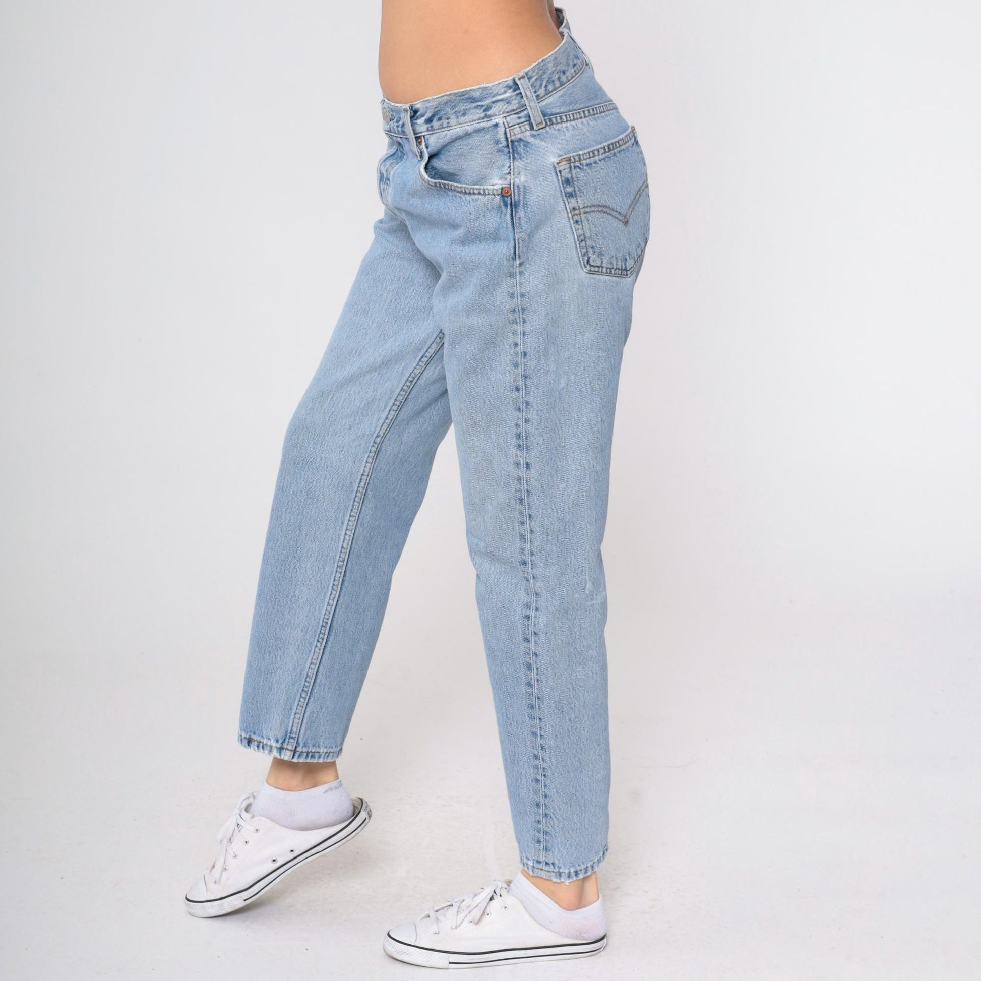 90s Levi's 501 Straight Leg Jeans High Rise Button Fly Blue Denim 36x29