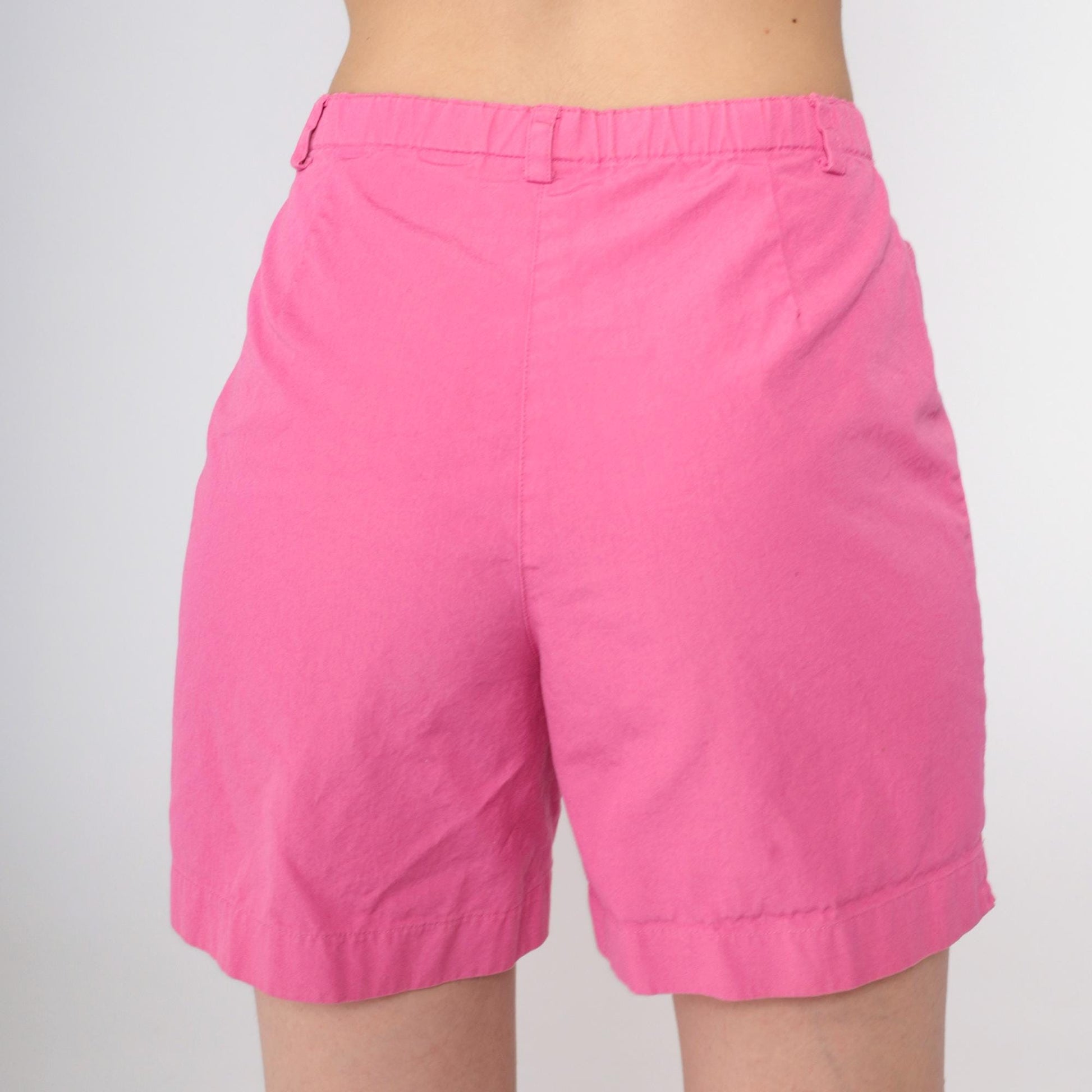 Y2K Liz Claiborne Hot Pink High-Waisted Cotton Shorts Petite 4