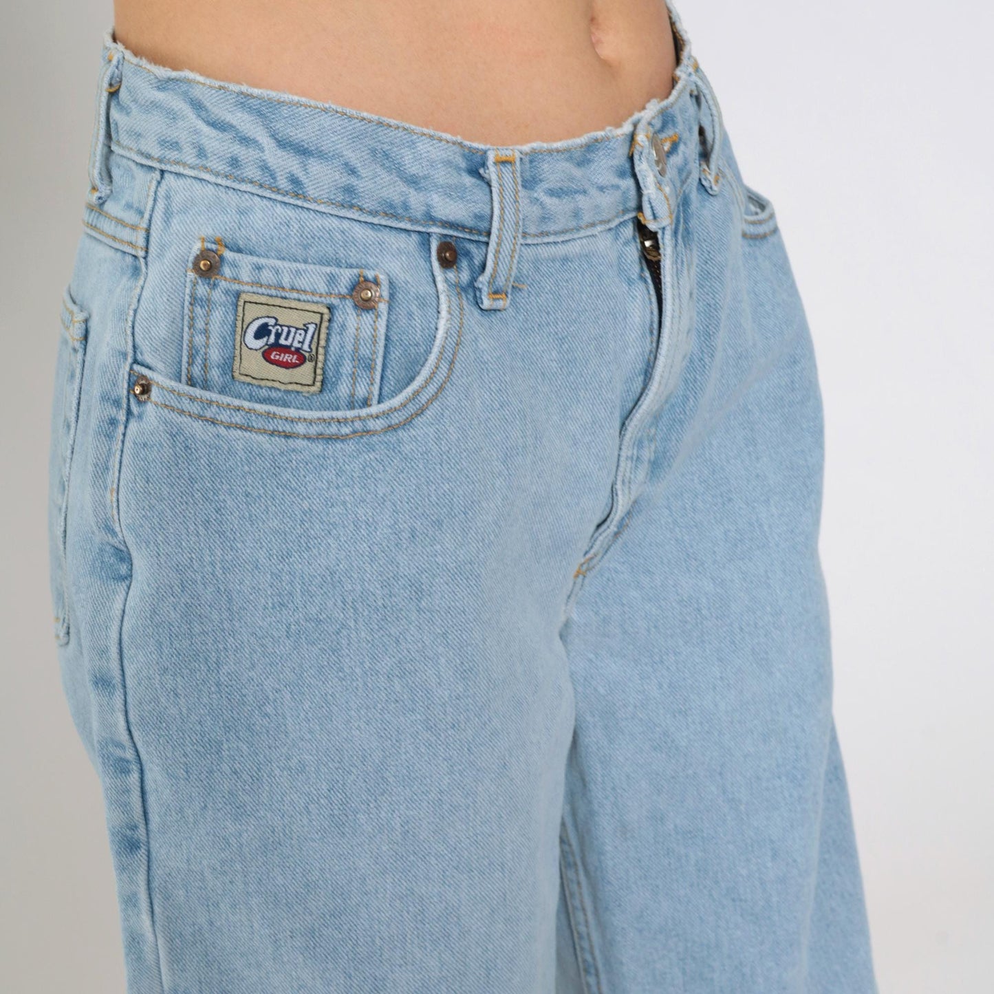 90s Cruel Girl High Rise Tapered Blue Denim Jeans Medium