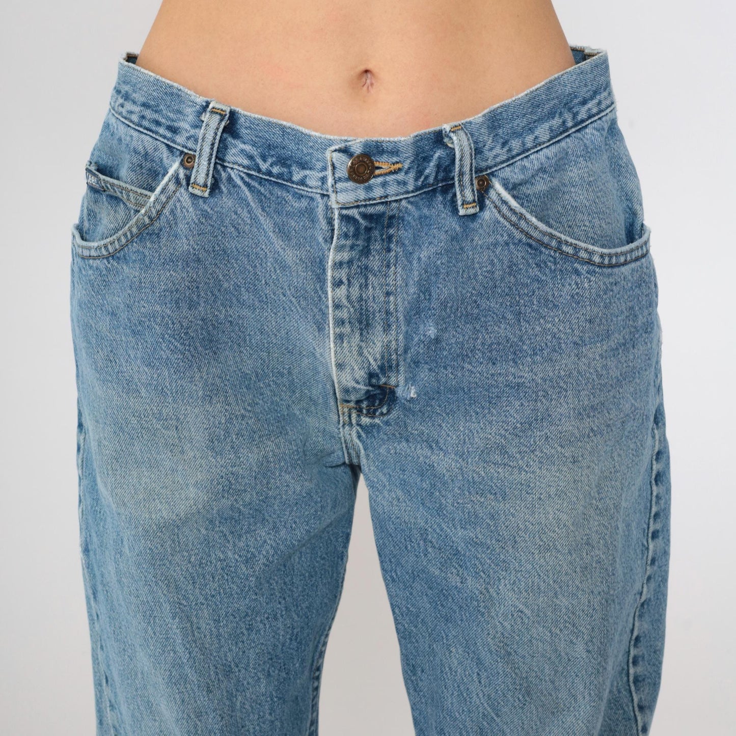90s Lee High Waist Straight Leg Jeans Blue Denim Large