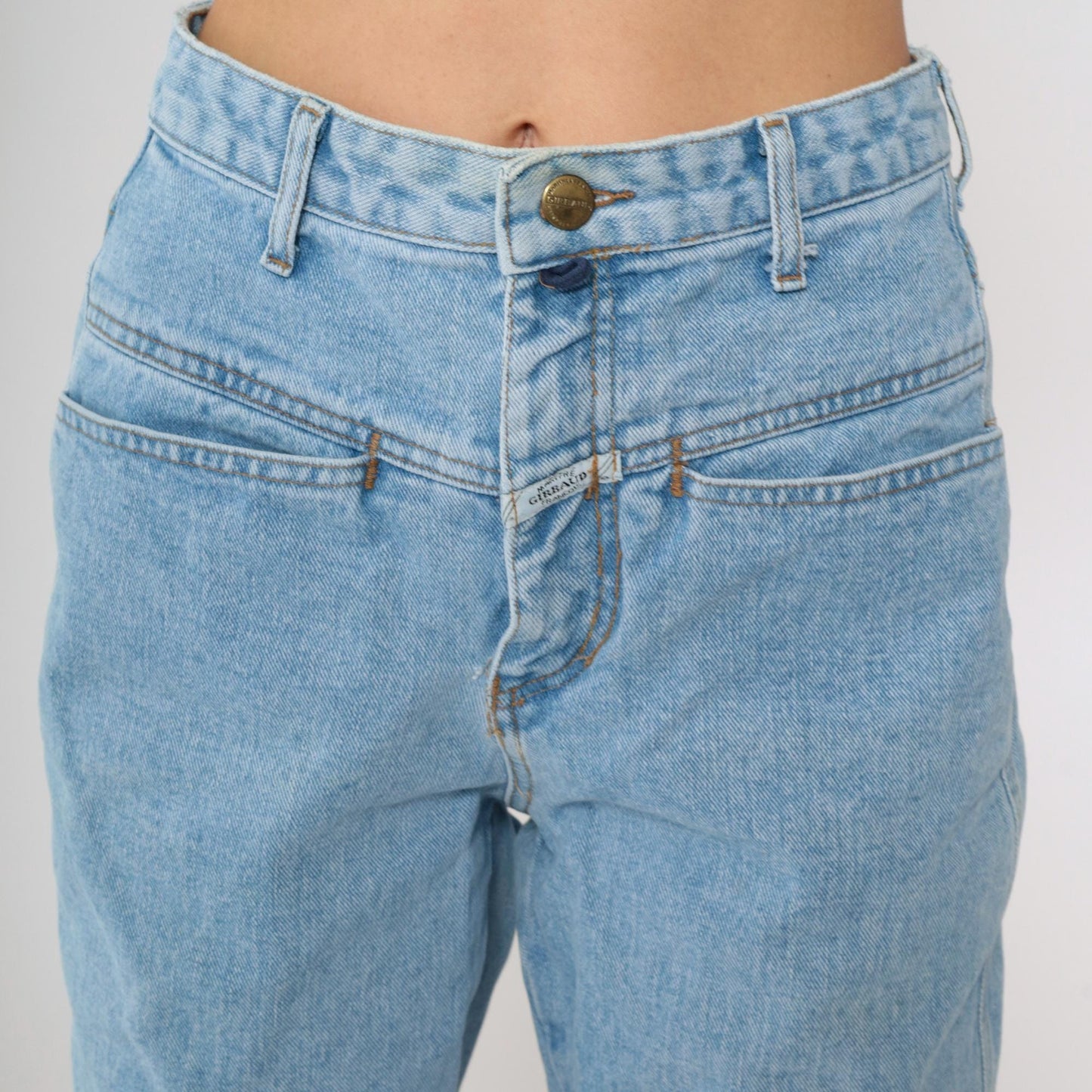 90s Marithé François Girbaud Light Wash High-Rise Tapered Jeans Small S