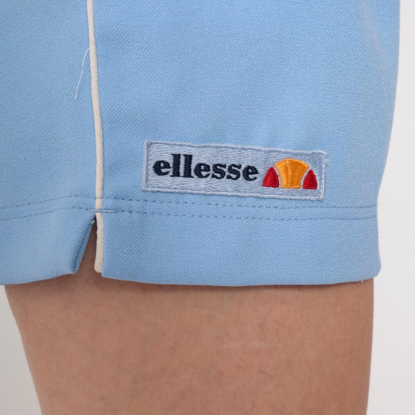 80s Ellesse Tennis Shorts Baby Blue High Rise Pleated Small
