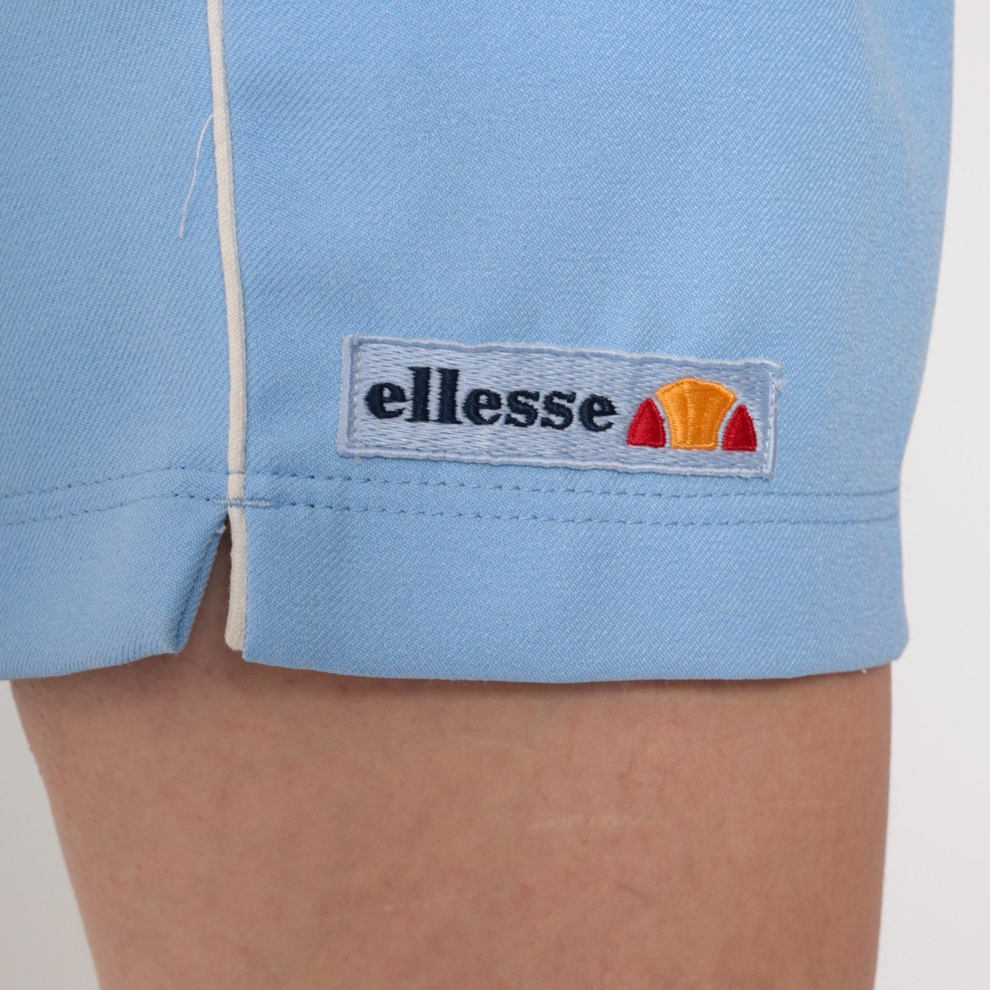 80s Ellesse Tennis Shorts Baby Blue High Rise Pleated Small