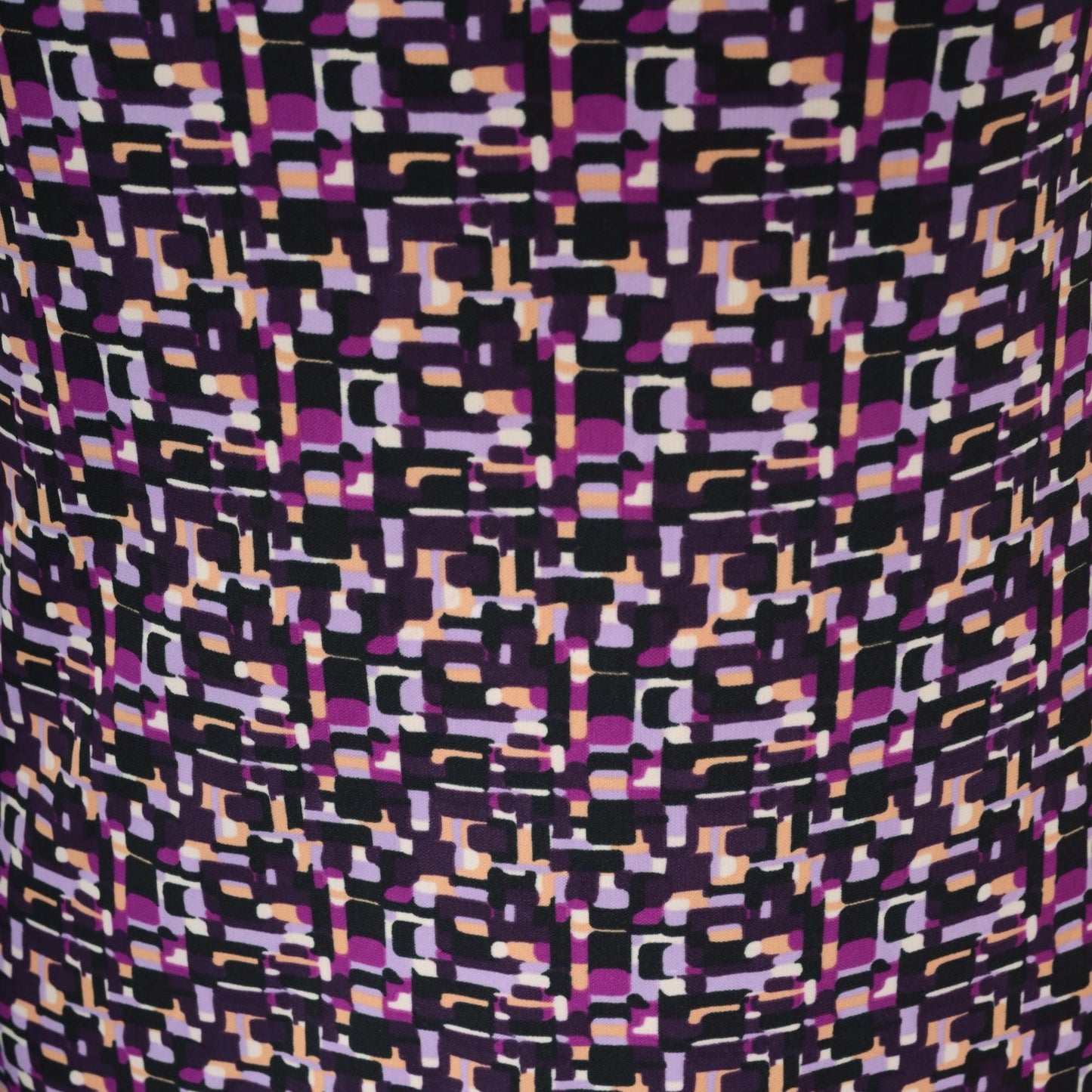 90s Purple Geometric Maxi Shift Dress Sleeveless Medium