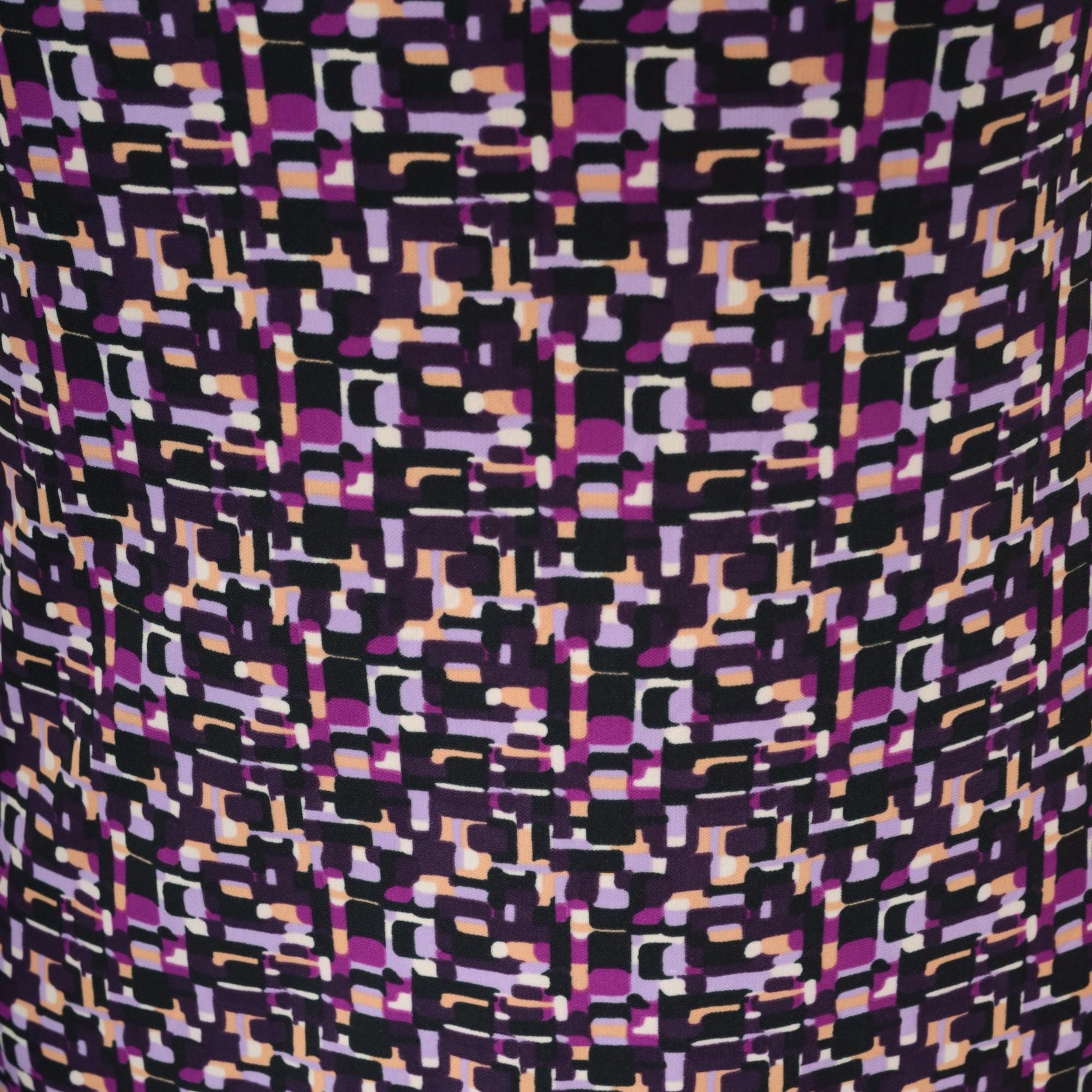 90s Purple Geometric Maxi Shift Dress Sleeveless Medium