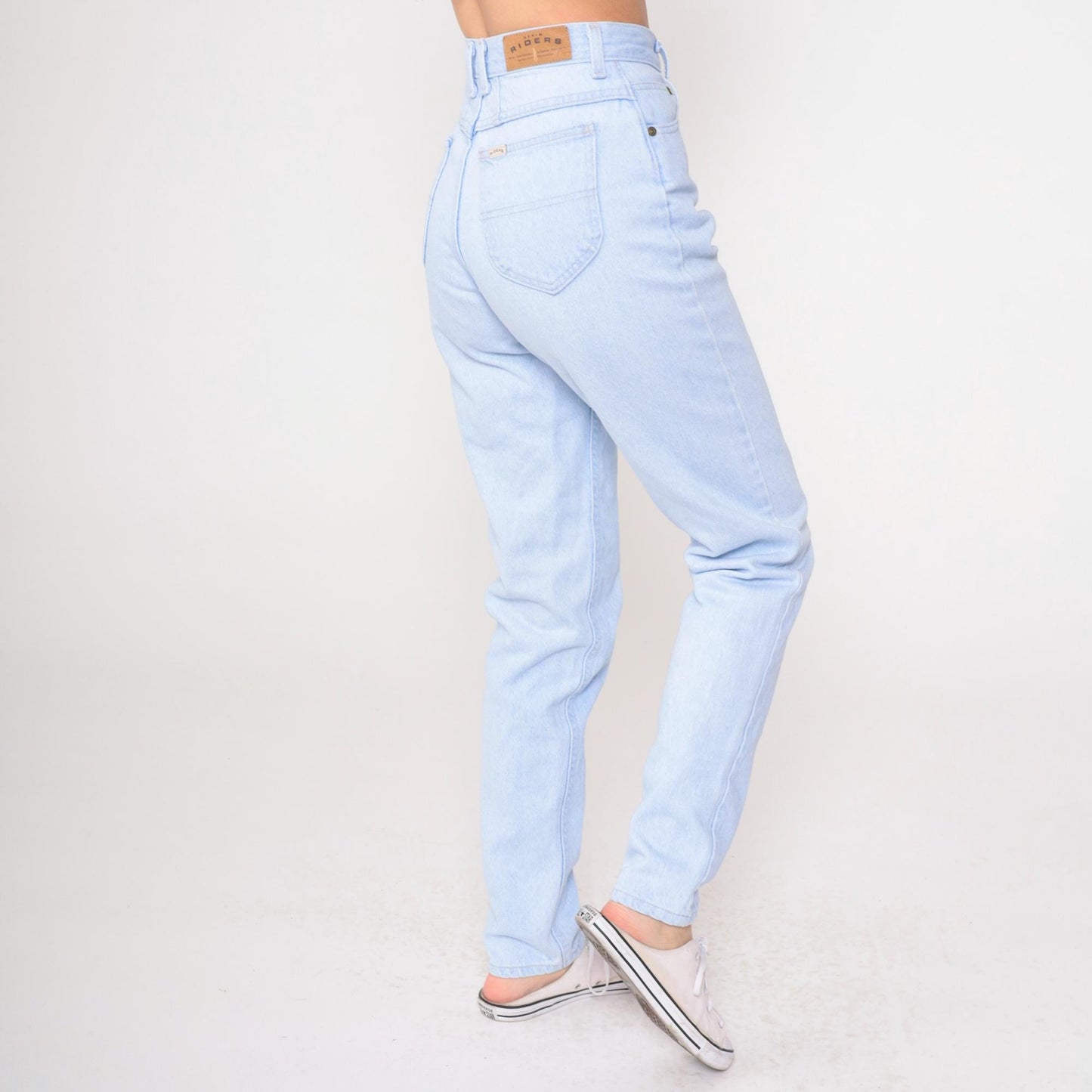 90s Lee Riders High Waist Tapered Light Wash Denim Jeans Extra Small