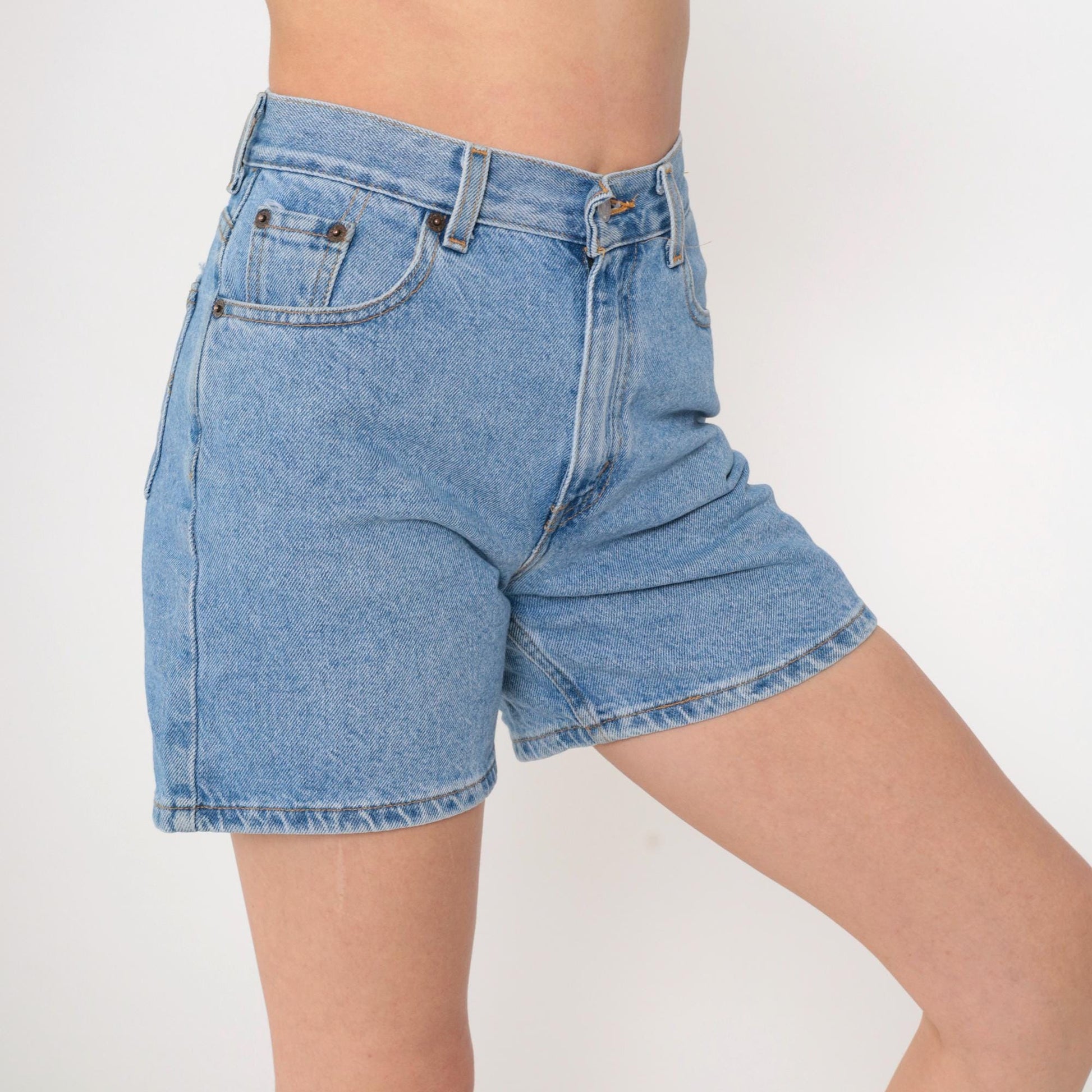 90s Levi's High-Waisted Blue Denim Shorts Cotton Small
