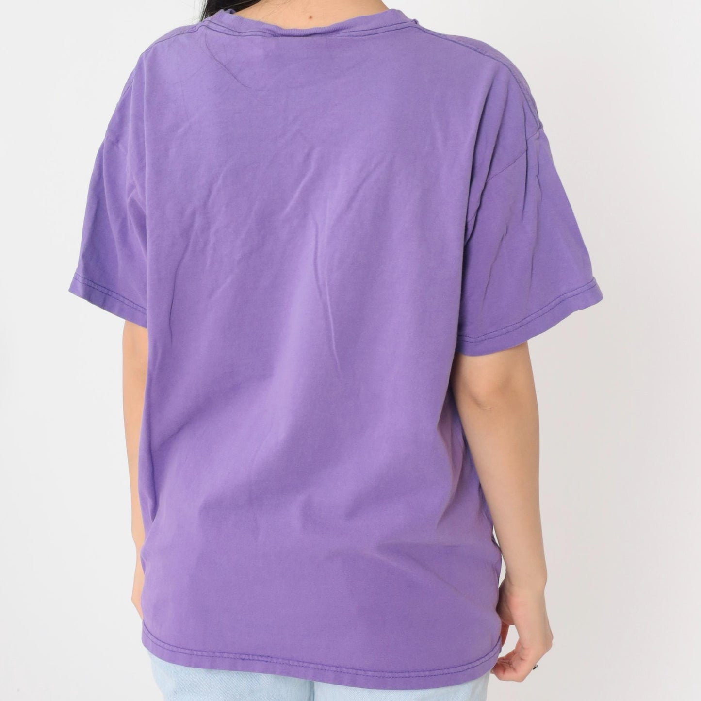 90s Looney Tunes Road Runner T-Shirt 1997 Warner Bros Embroidered Purple Large L