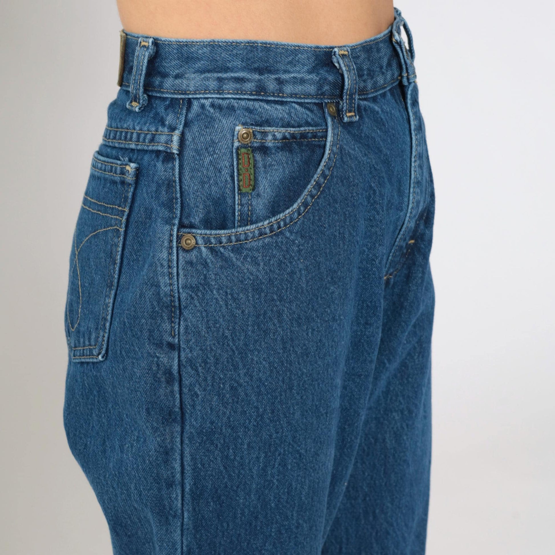 90s Dillard's Drygoods Mom Jeans Blue Denim High Rise Tapered Small Short