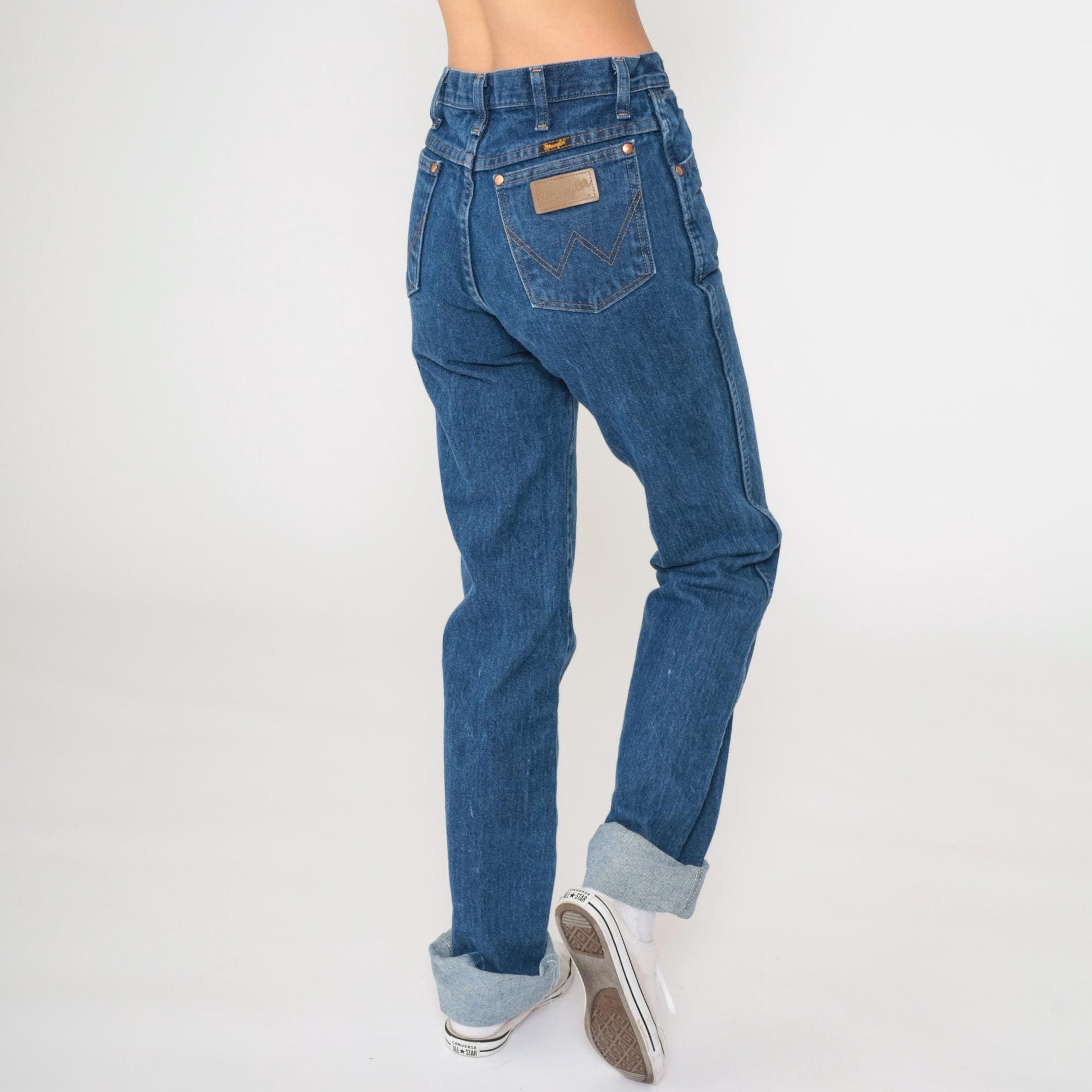 90s Wrangler Straight Leg High Rise Jeans Blue Denim Men's 29x36