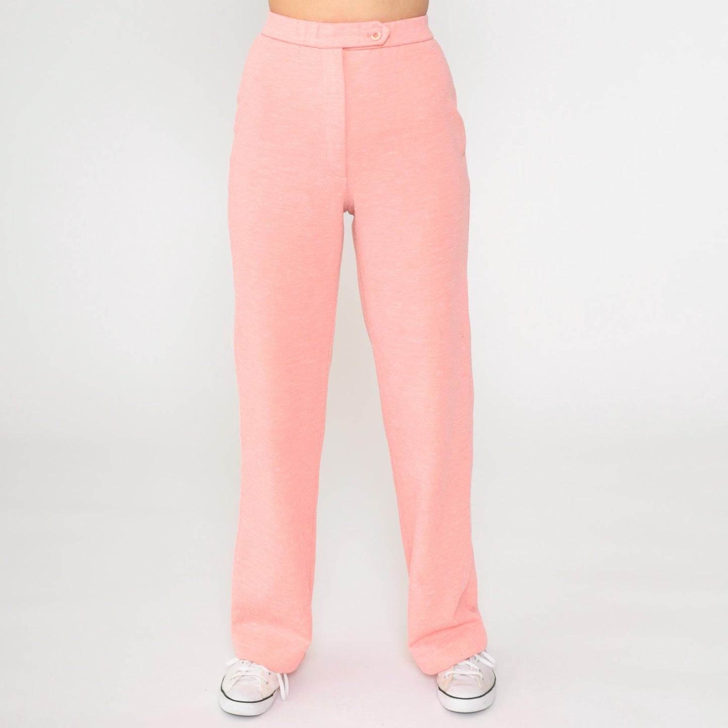 70s Center Stage Pink High-Rise Straight Leg Trousers Extra Small