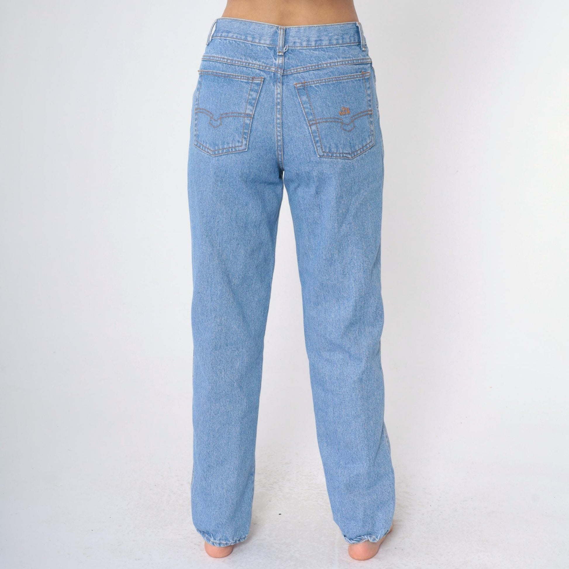 90s Gino Benotti High-Waist Straight-Leg Jeans Blue Denim Size 30