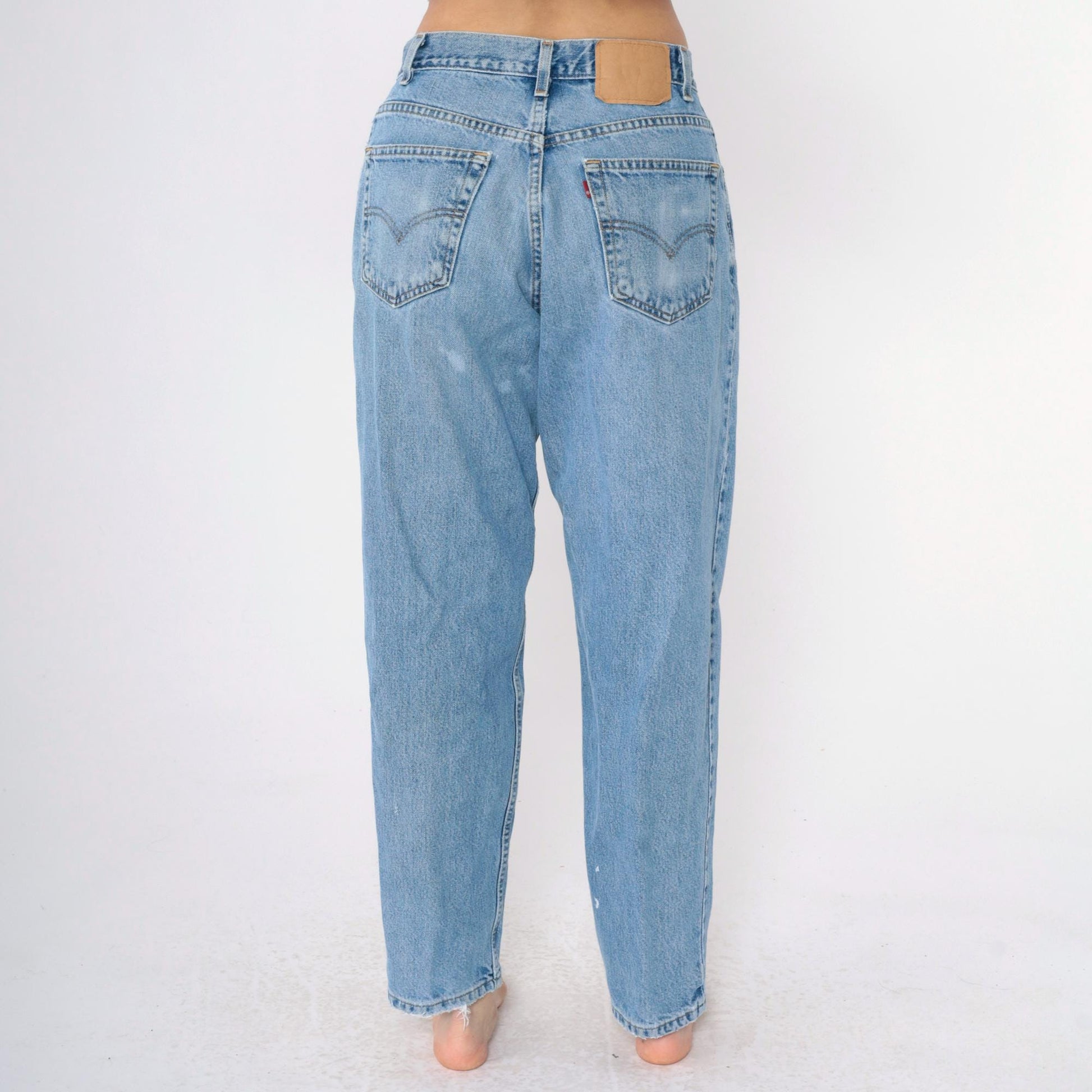 90s Levi's 560 High Waist Tapered Jeans Blue Denim Men's 32x32
