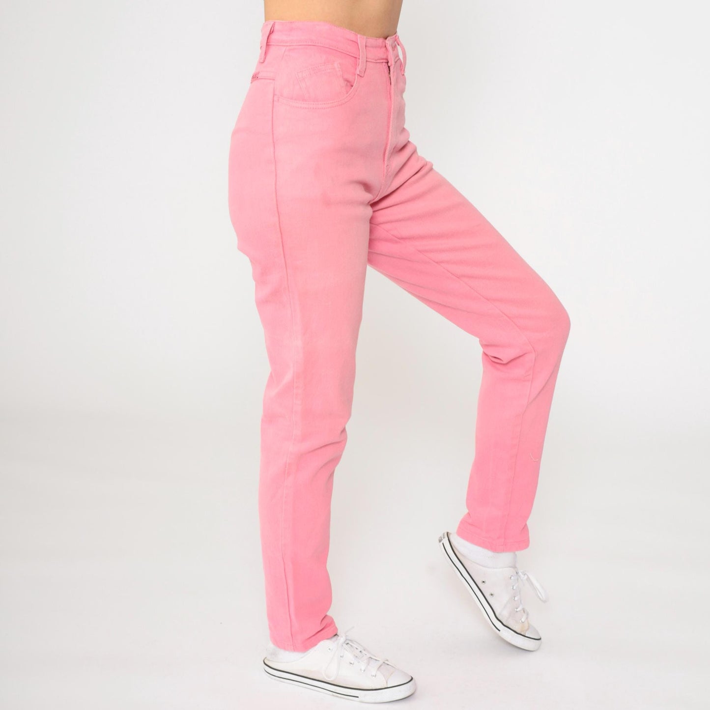 90s Jordache Pink High-Waist Straight Jeans Size 4