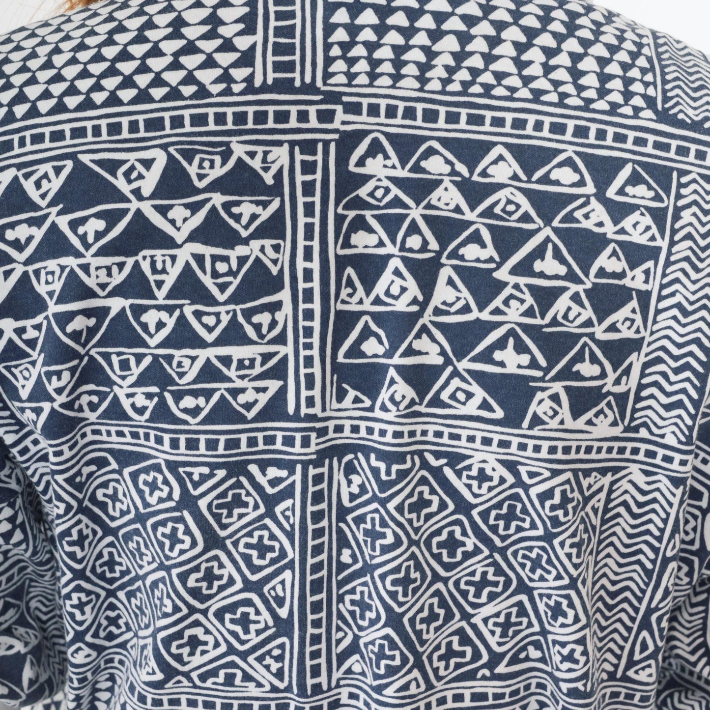 90s Drapers & Damons Geometric Patchwork Polo Shirt Navy White Dolman Medium