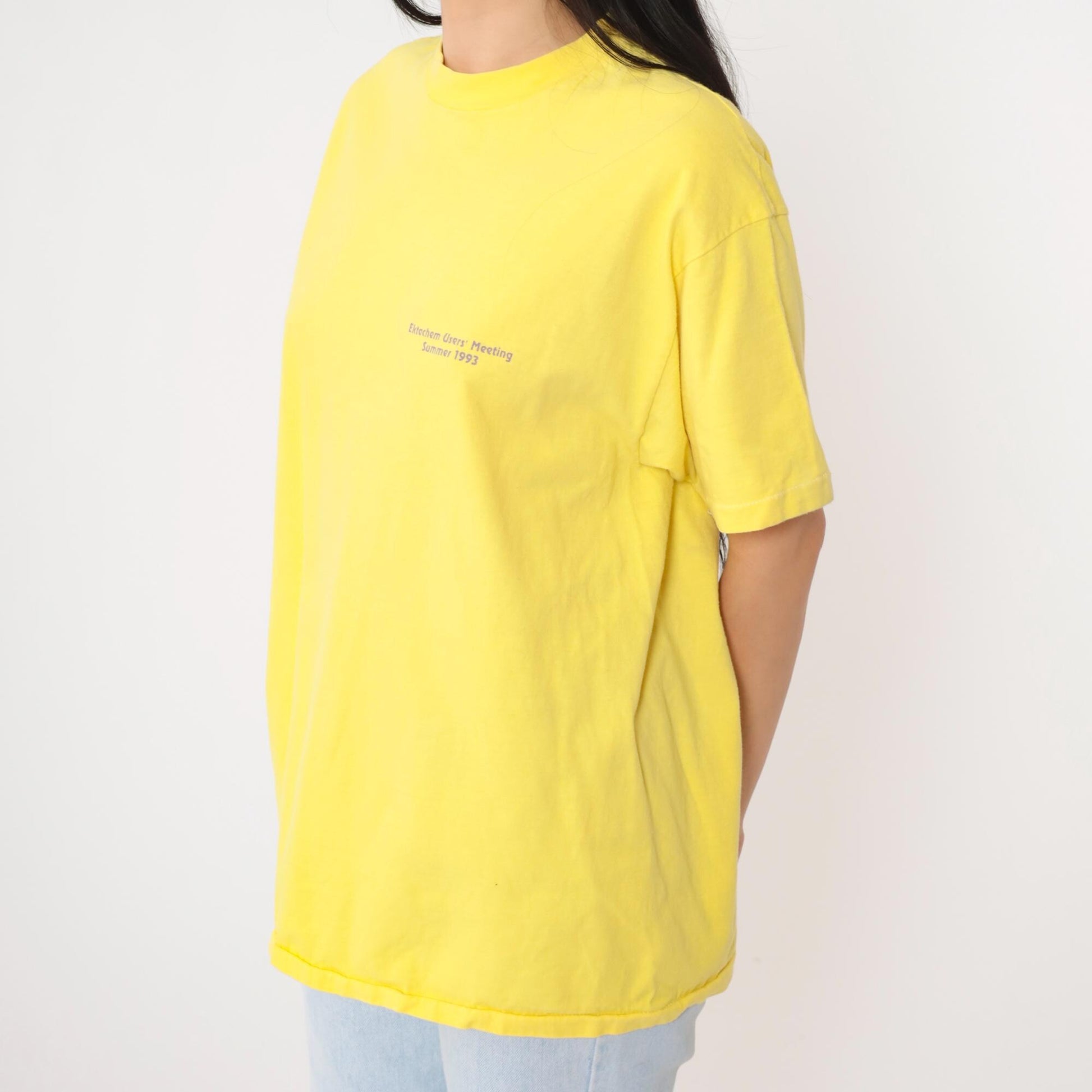 1993 Ektachem Users Meeting T-Shirt Yellow Sun Graphic Medium