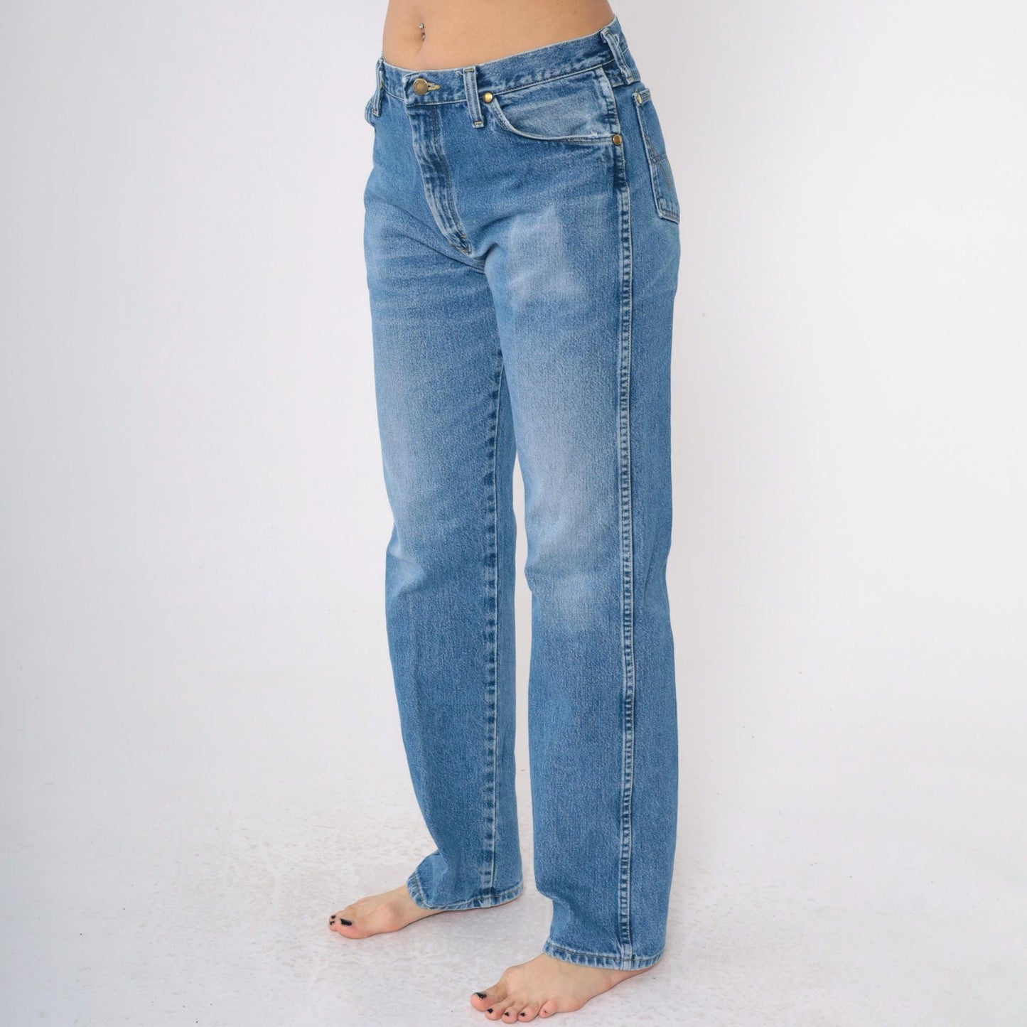 90s Wrangler George Strait Cowboy Cut Jeans Blue High Rise Tapered 32x34