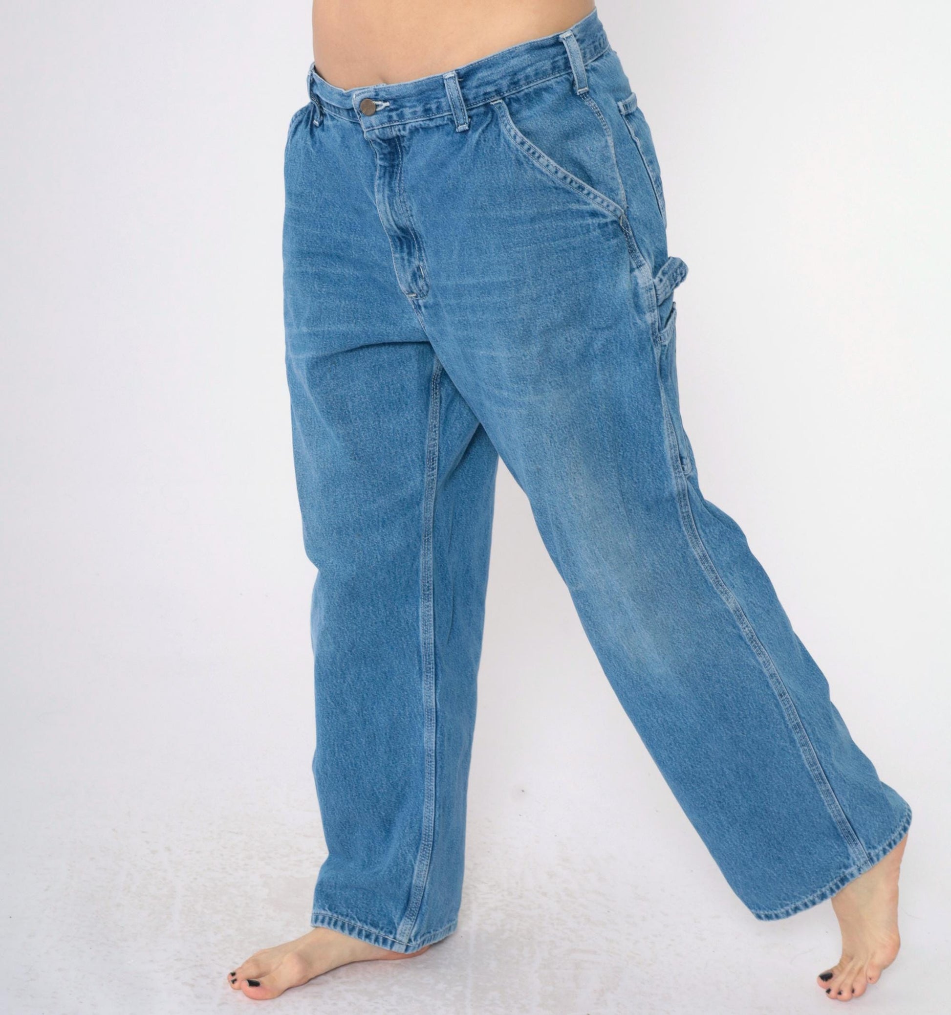 Y2K Carhartt Jeans Men's 36x30 High Waisted Straight Leg Cargo Denim