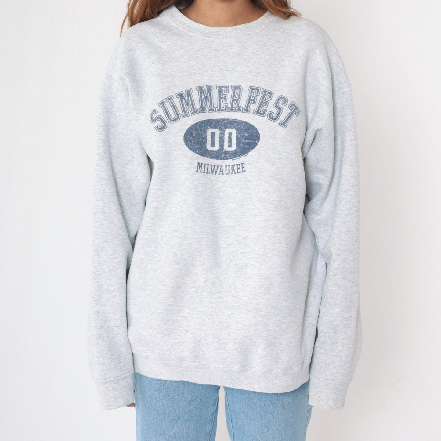 2000 Summerfest Milwaukee Music Festival Sweatshirt Grey Graphic XXL