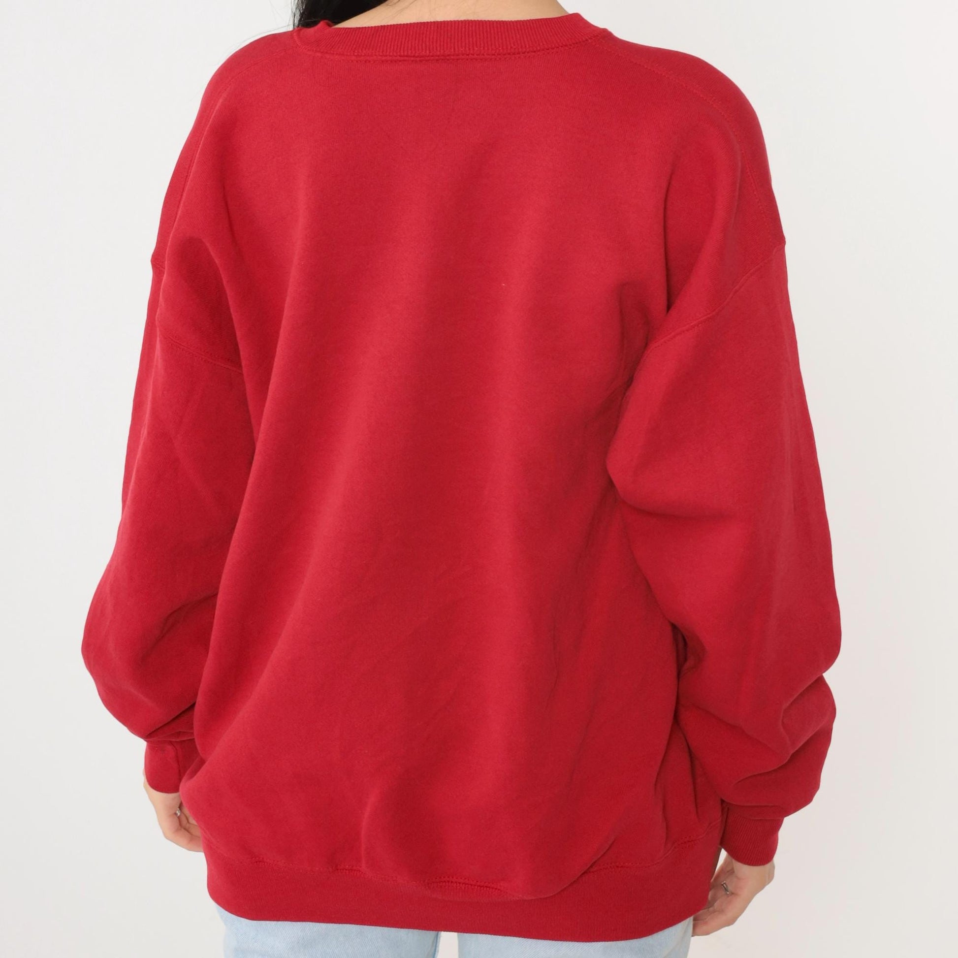 90s USA Olympics Committee Crewneck Sweatshirt Red Extra Large XL