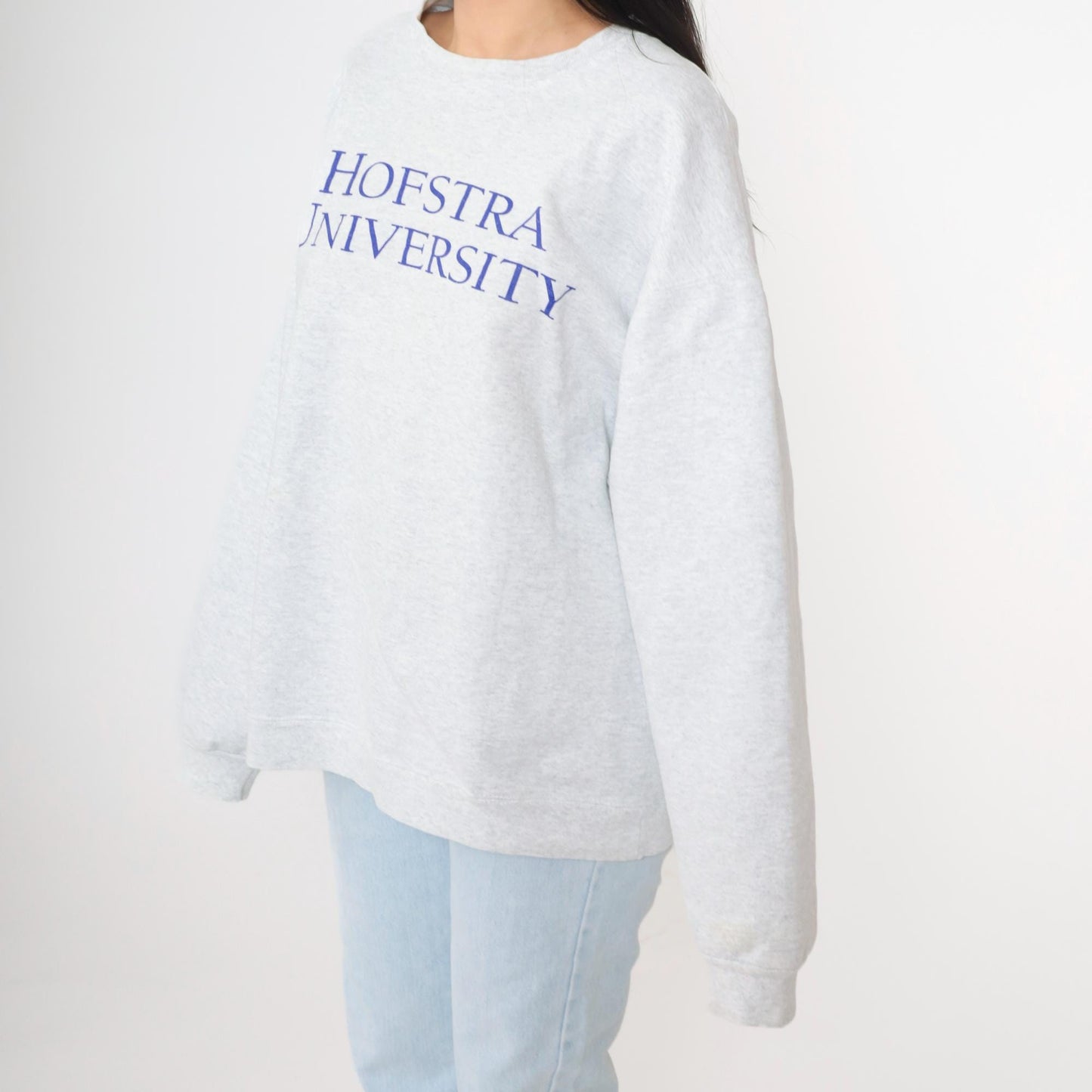 90s Hofstra University Heather Grey Crewneck Sweatshirt Extra Large XL