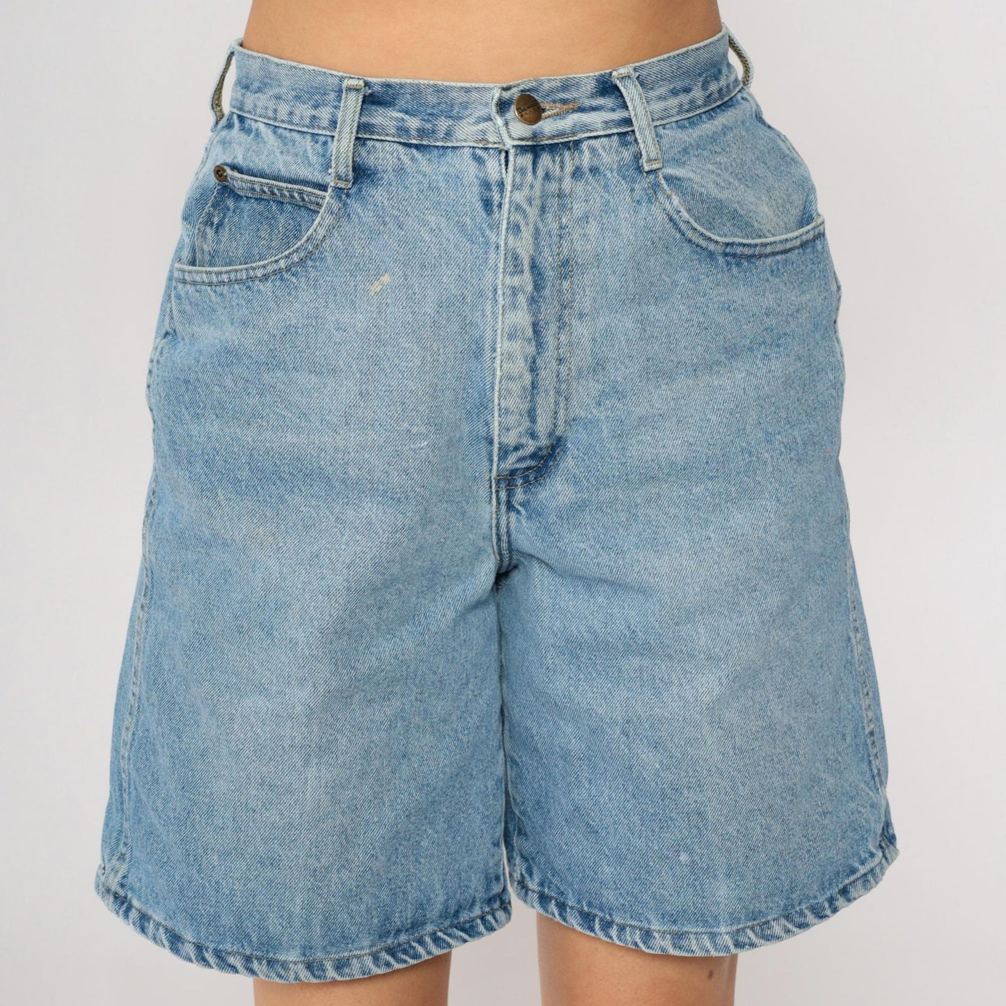 90s Backroad High-Waisted Denim Shorts Blue Small S