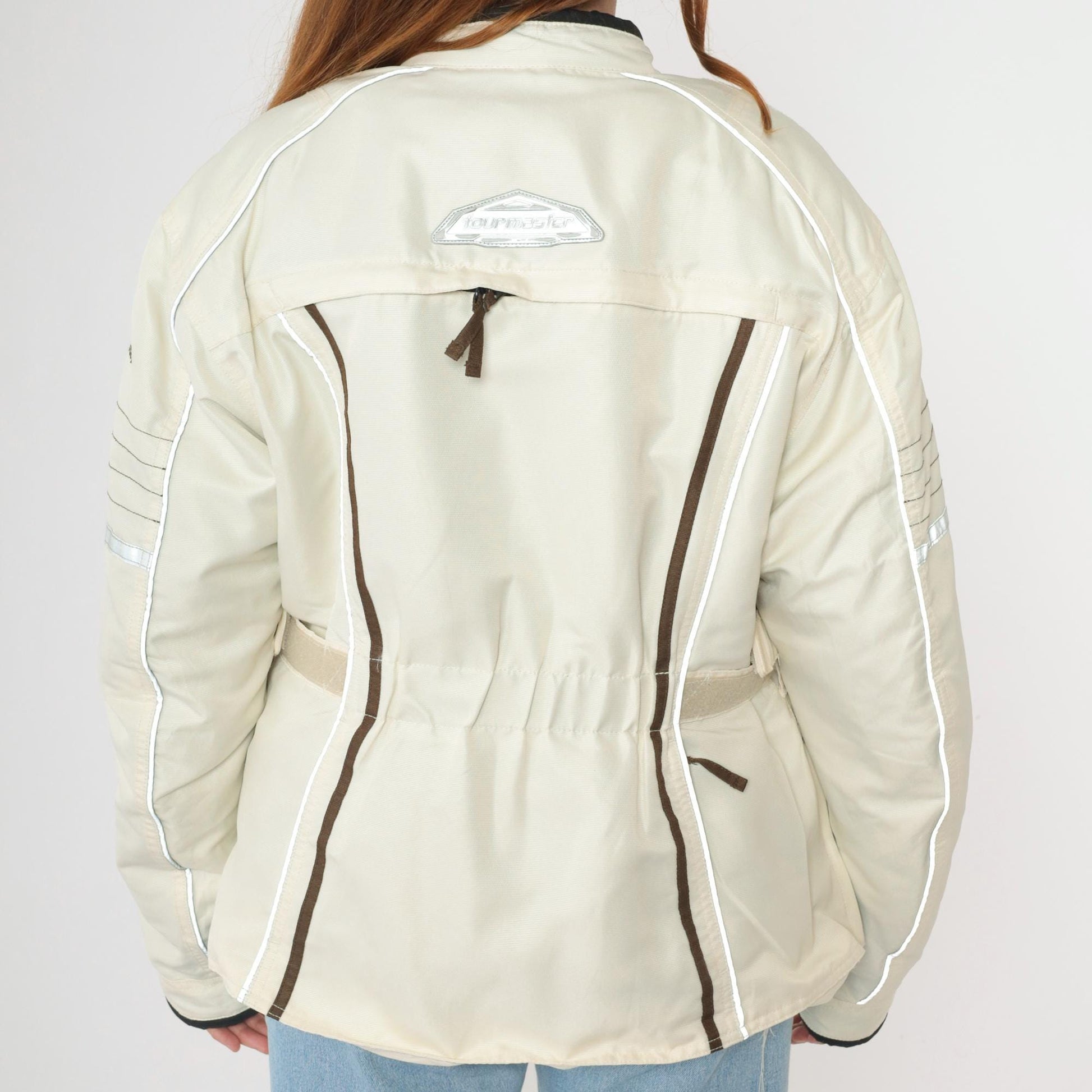 Tourmaster Trinity 3.0 Women's Motorcycle Jacket Cream Reflective Plus MD/18
