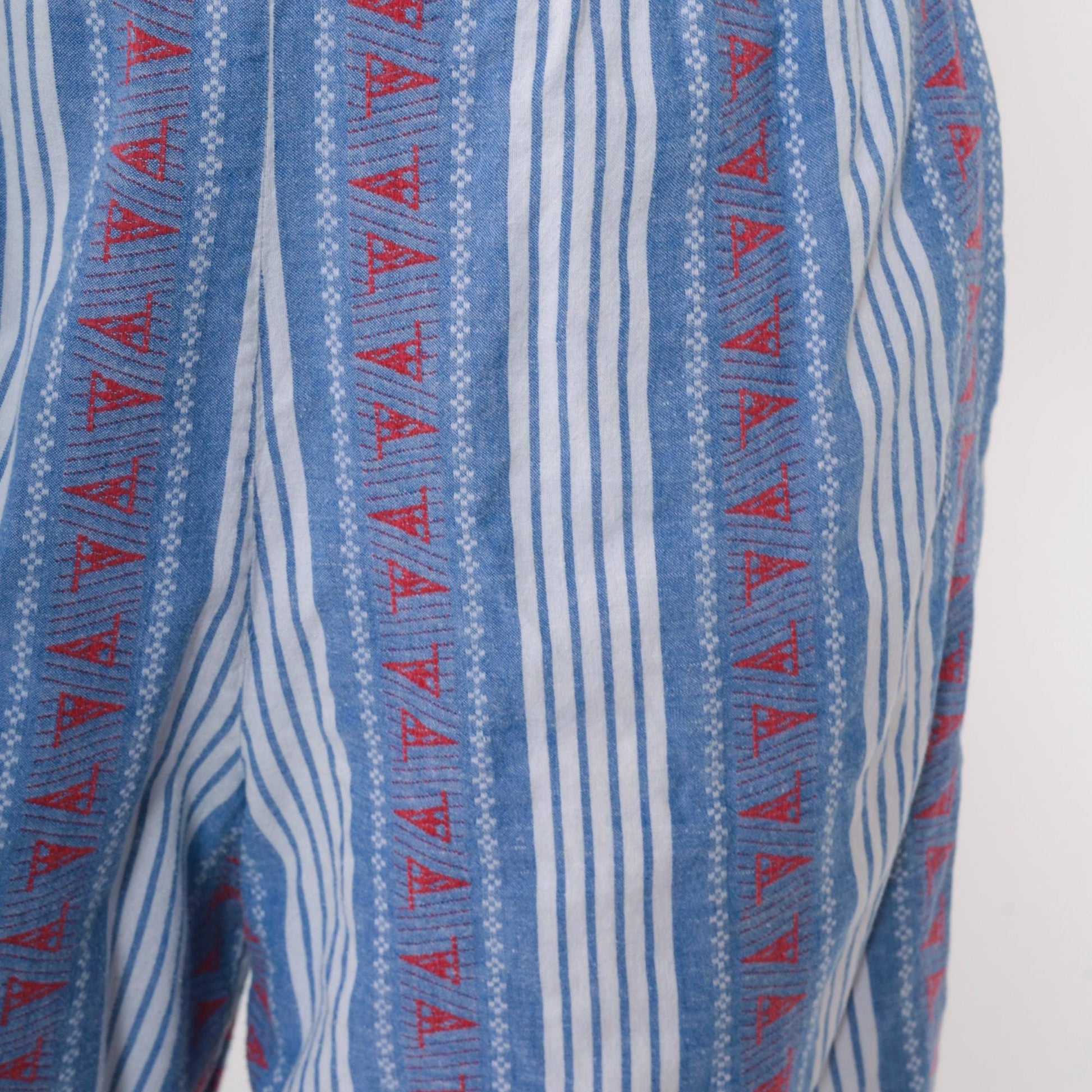 90s Chez T Striped Cotton Shorts Sailboat Nautical Blue White Red Medium