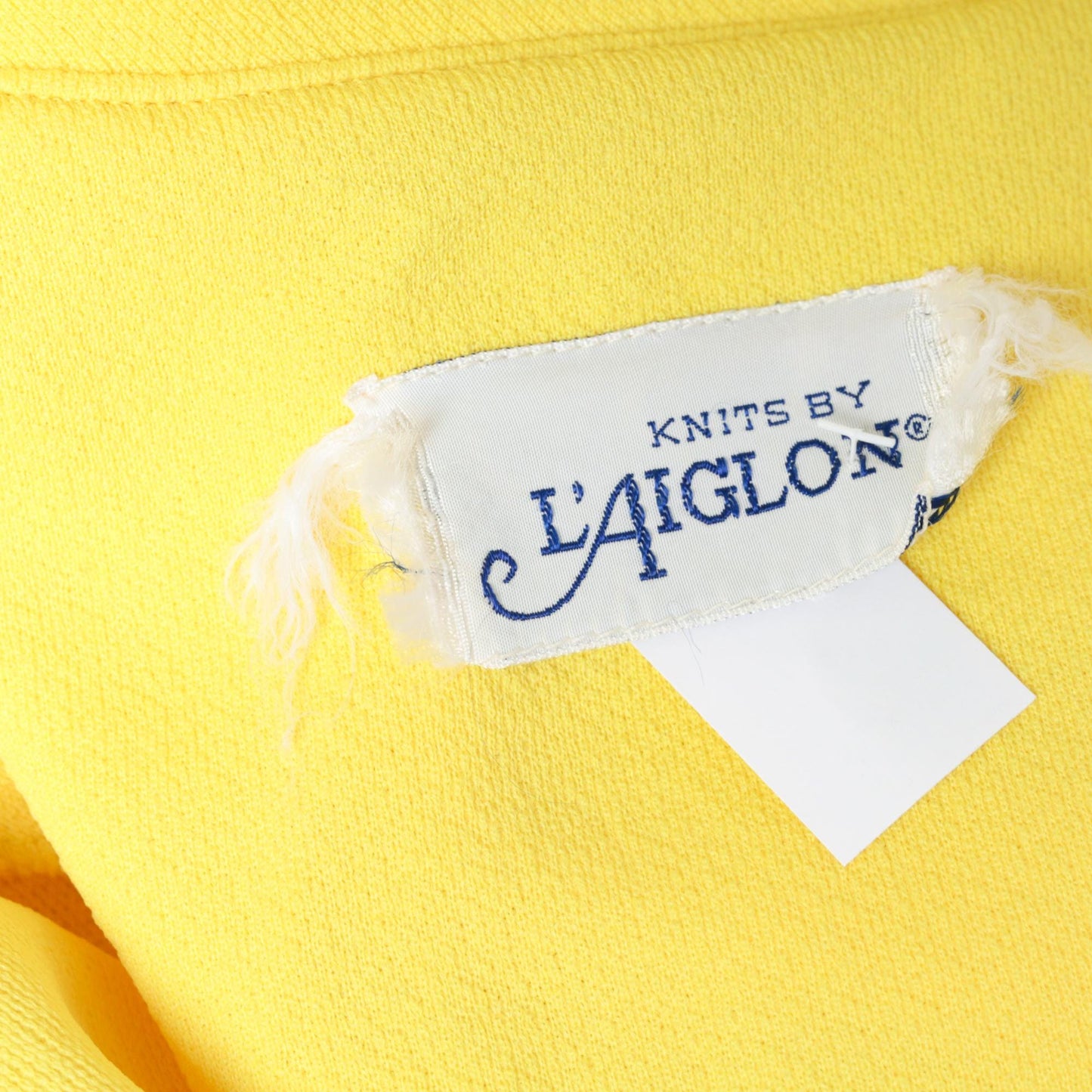 1970s L'Aiglon Yellow Knit Mod Shift Dress Button Front Pockets Small