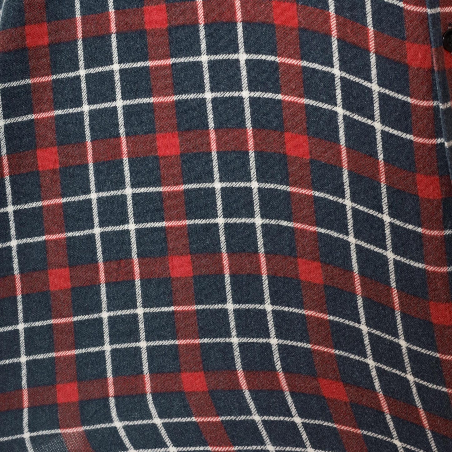 90s Saugatuck Drygoods Plaid Flannel Shirt Red Blue Cotton Button Up Extra Large