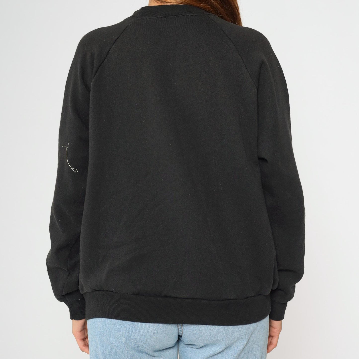 90s Branson Missouri Cowboy Boot Graphic Sweatshirt Black Crewneck Large L