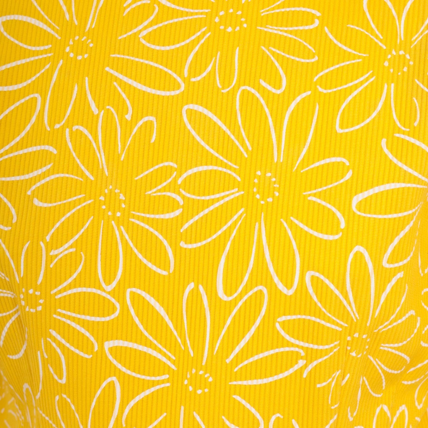 90s Yellow Floral Cotton Sheath Dress Short Sleeve Mini Small 6