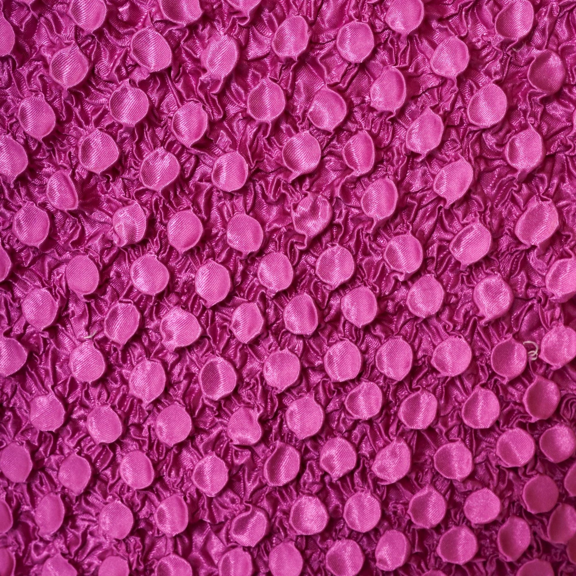 Y2K Magenta Popcorn Textured Short Sleeve Top One Size