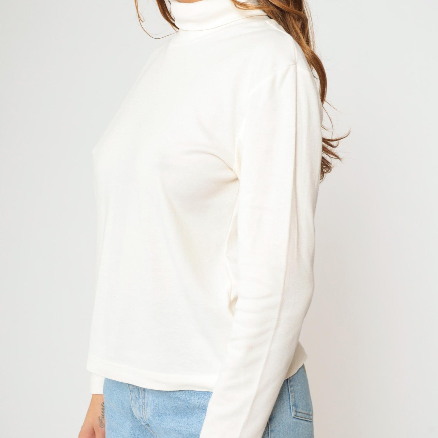 00s Christopher & Banks Off-White Turtleneck Long Sleeve Top Medium M