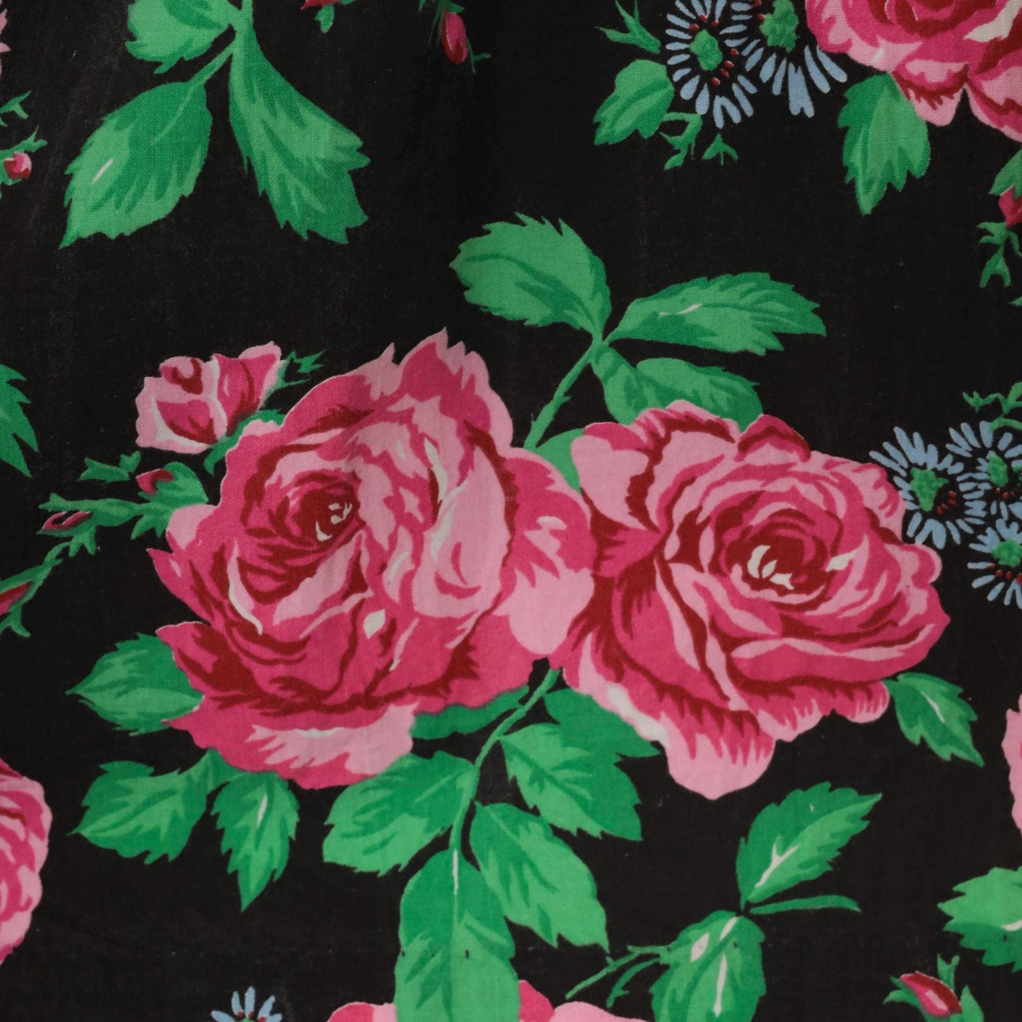 80s Picture Perfect Black Velvet Floral Mini Dress Cap Sleeve Small
