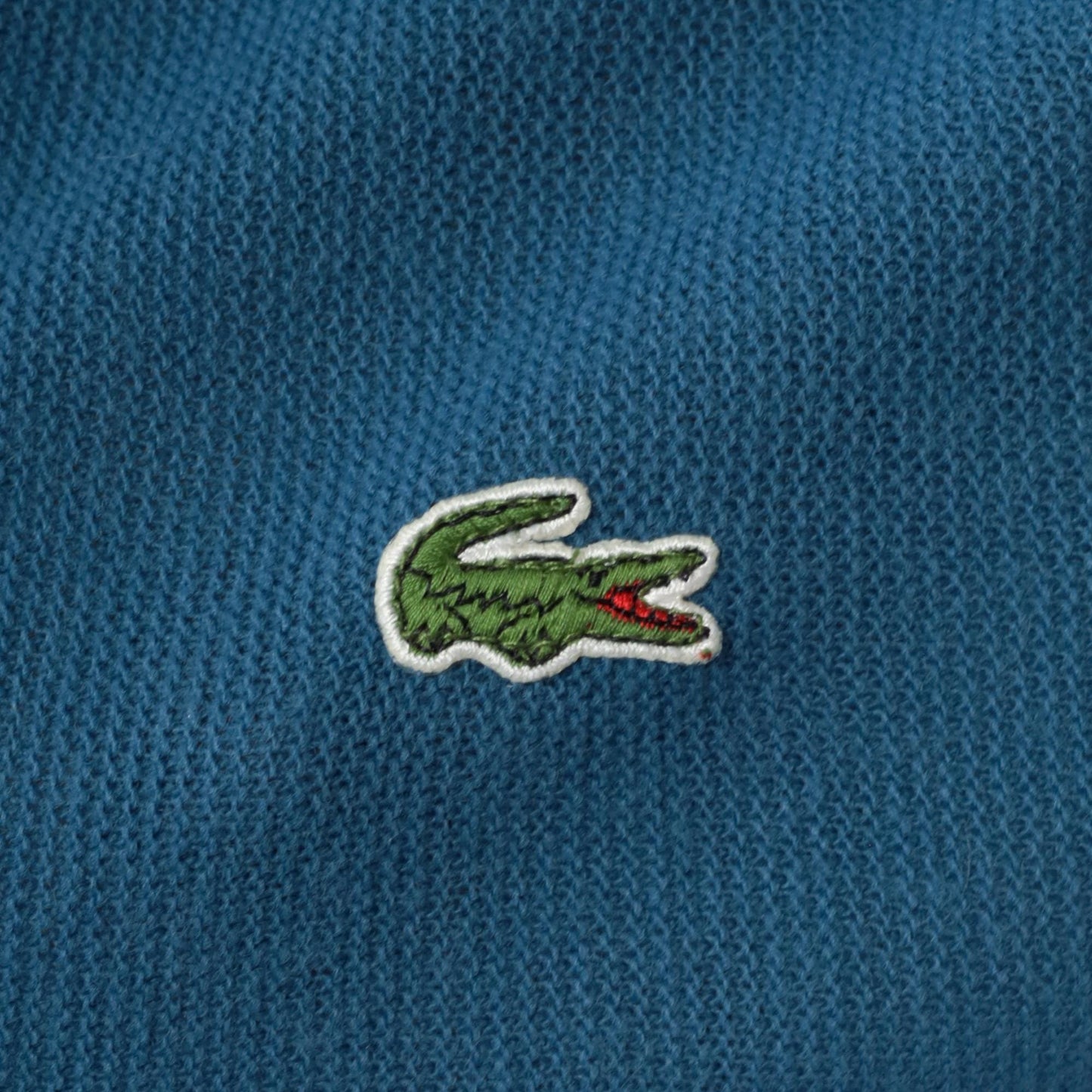 80s Izod Lacoste Blue Cardigan Sweater Crocodile Logo Knit Extra Large XL