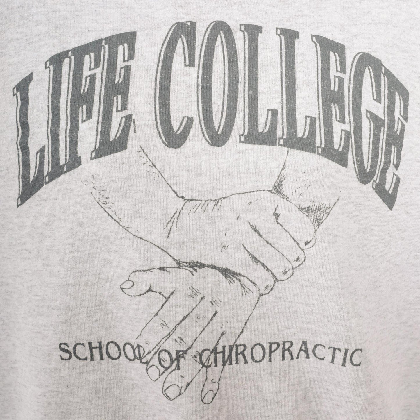 90s Jansport Life College Chiropractic School Sweatshirt Grey Crewneck Large L