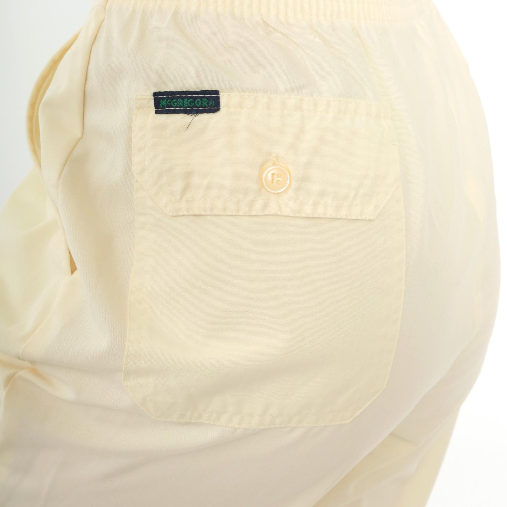 80s McGregor Yellow Straight Leg Trousers High Waist Elastic Men's Medium