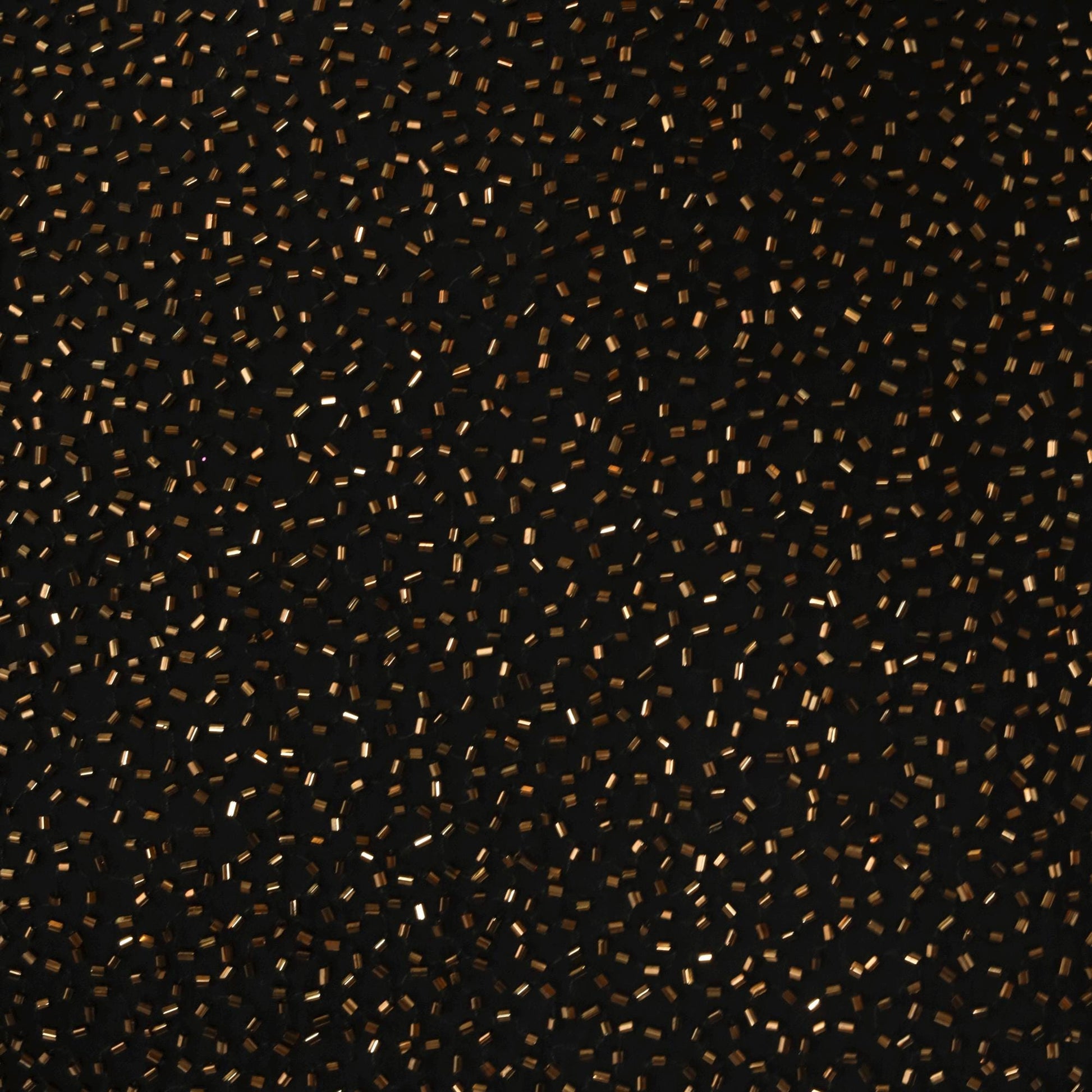 90s Cache Beaded Silk Chiffon Mini Dress Black Gold Fit Flare Small